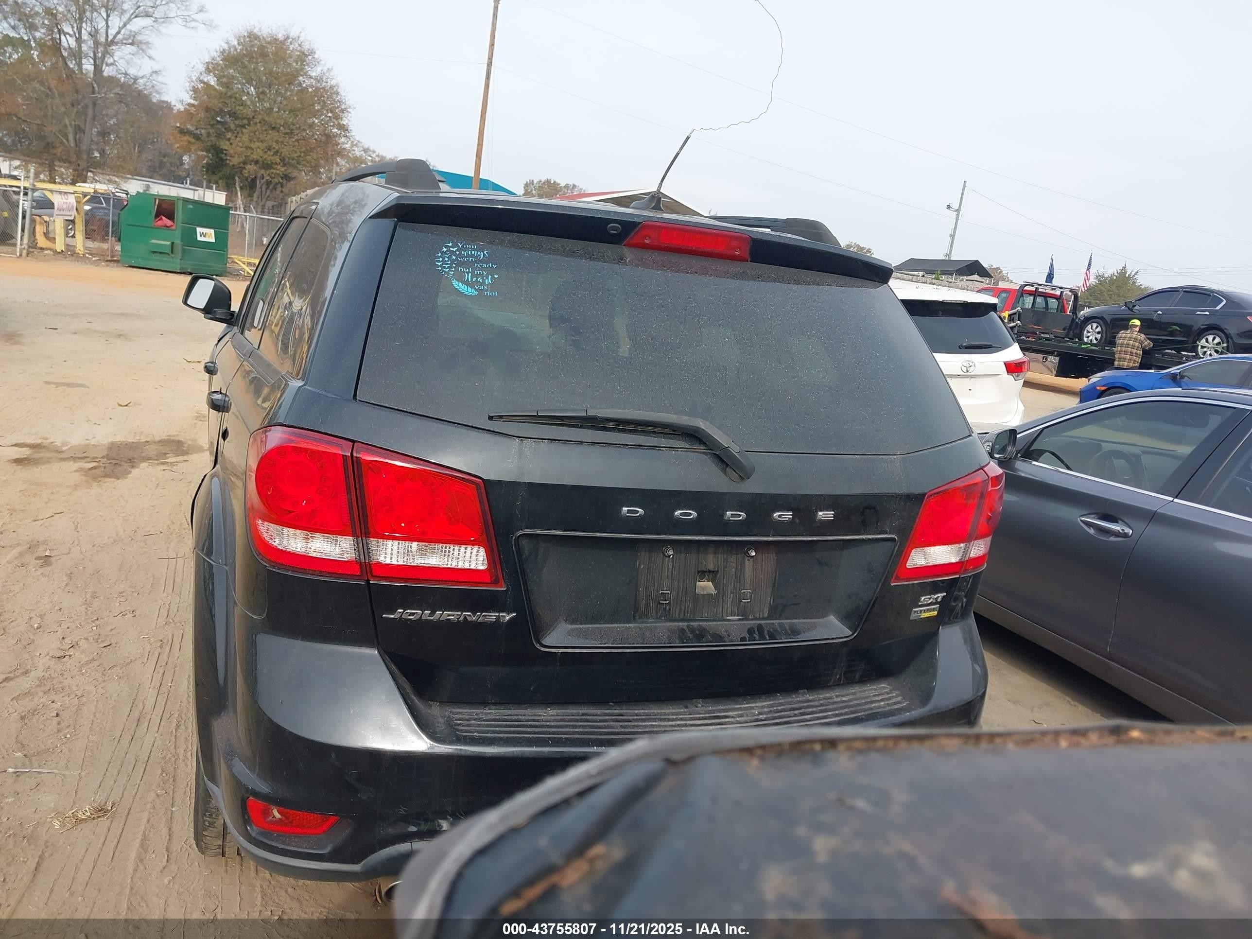 2015 Dodge Journey Sxt Black vin: 3C4PDCBG7FT690968