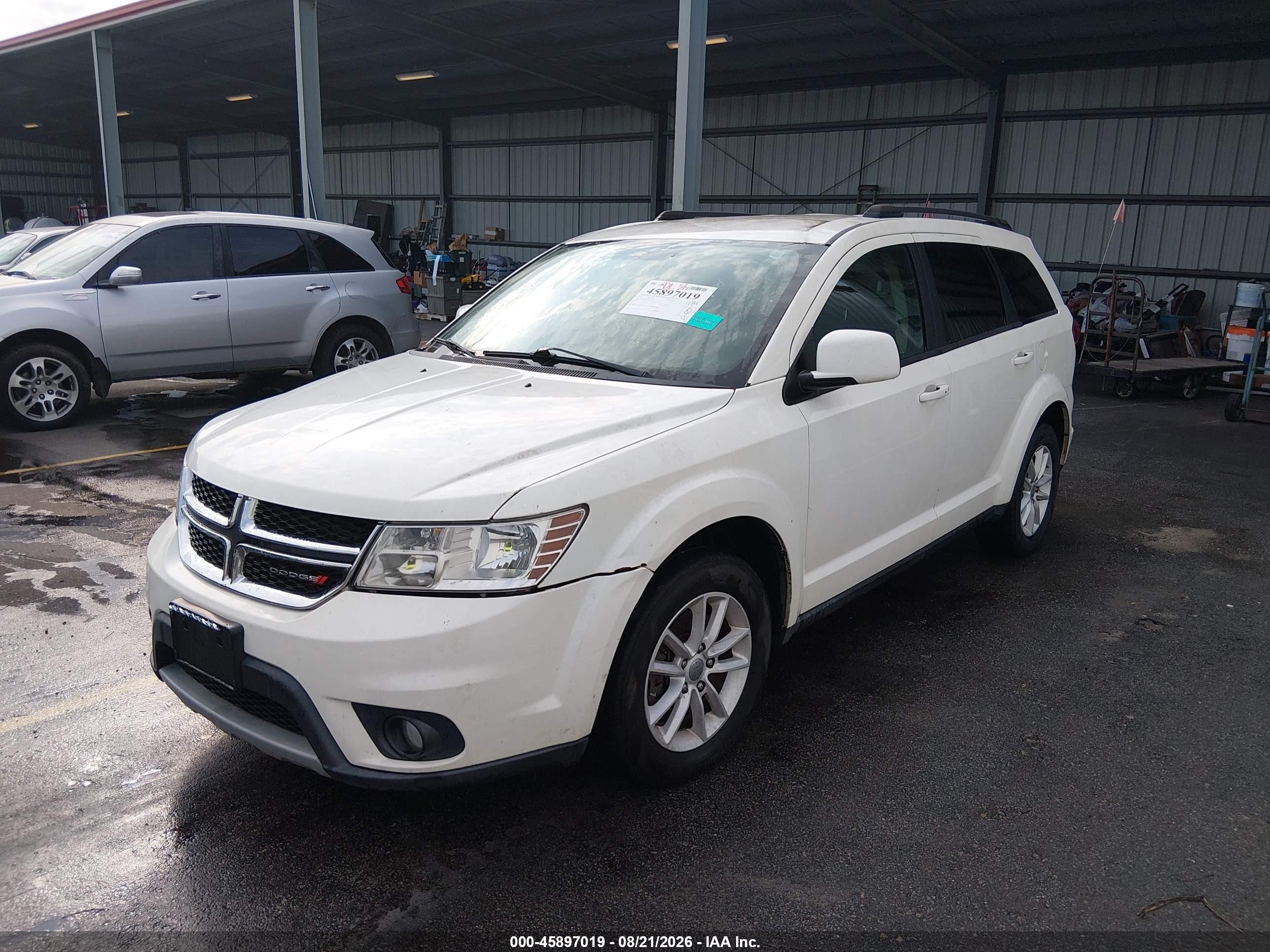 2015 Dodge Journey Sxt White vin: 3C4PDCBG7FT743894