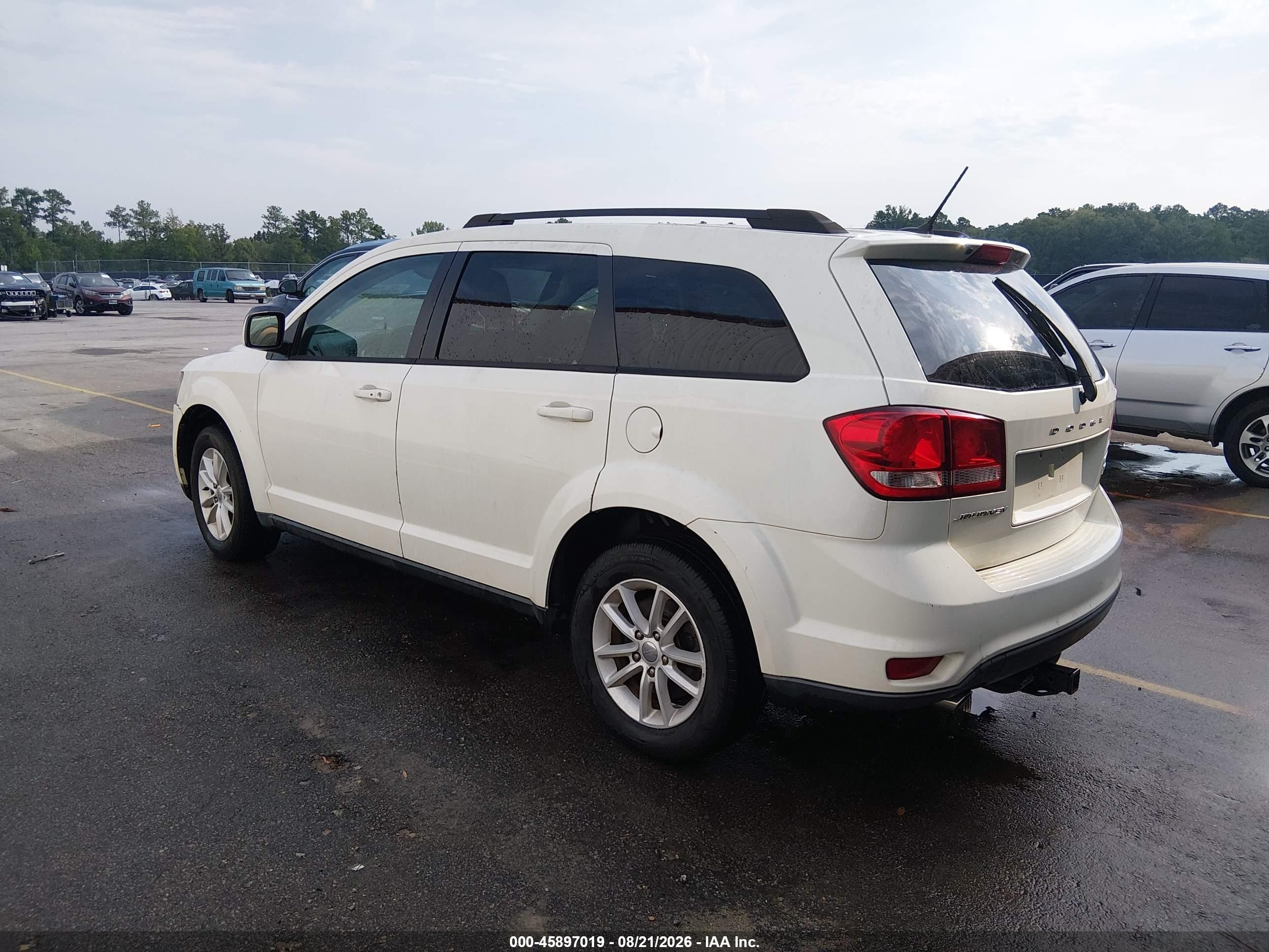 2015 Dodge Journey Sxt White vin: 3C4PDCBG7FT743894