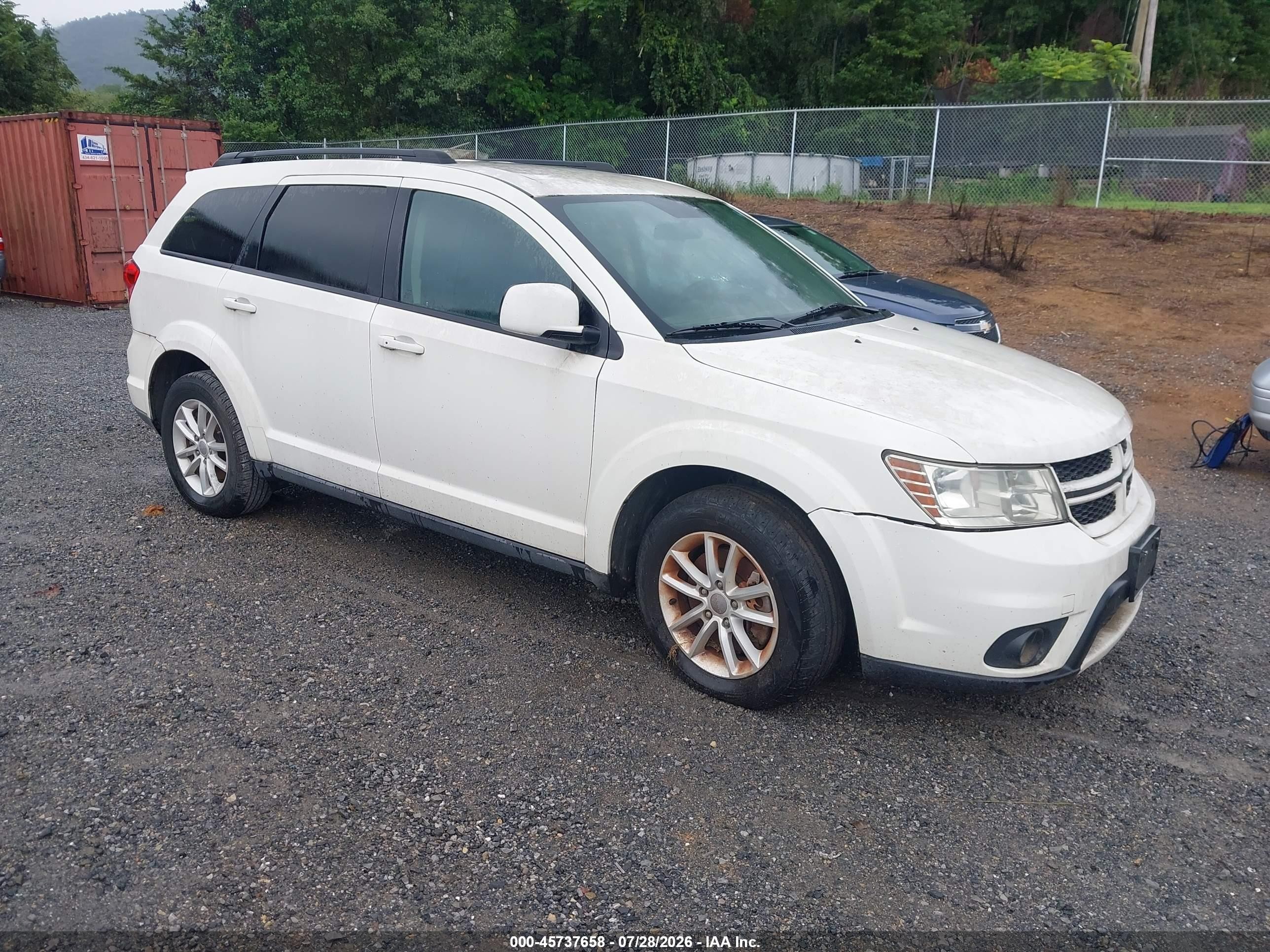 2013 Dodge Journey Sxt White vin: 3C4PDCBG8DT601325