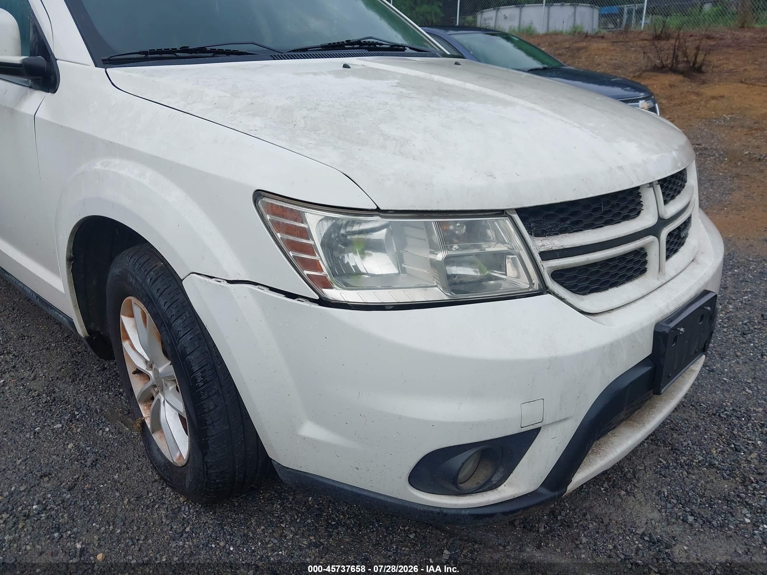 2013 Dodge Journey Sxt White vin: 3C4PDCBG8DT601325