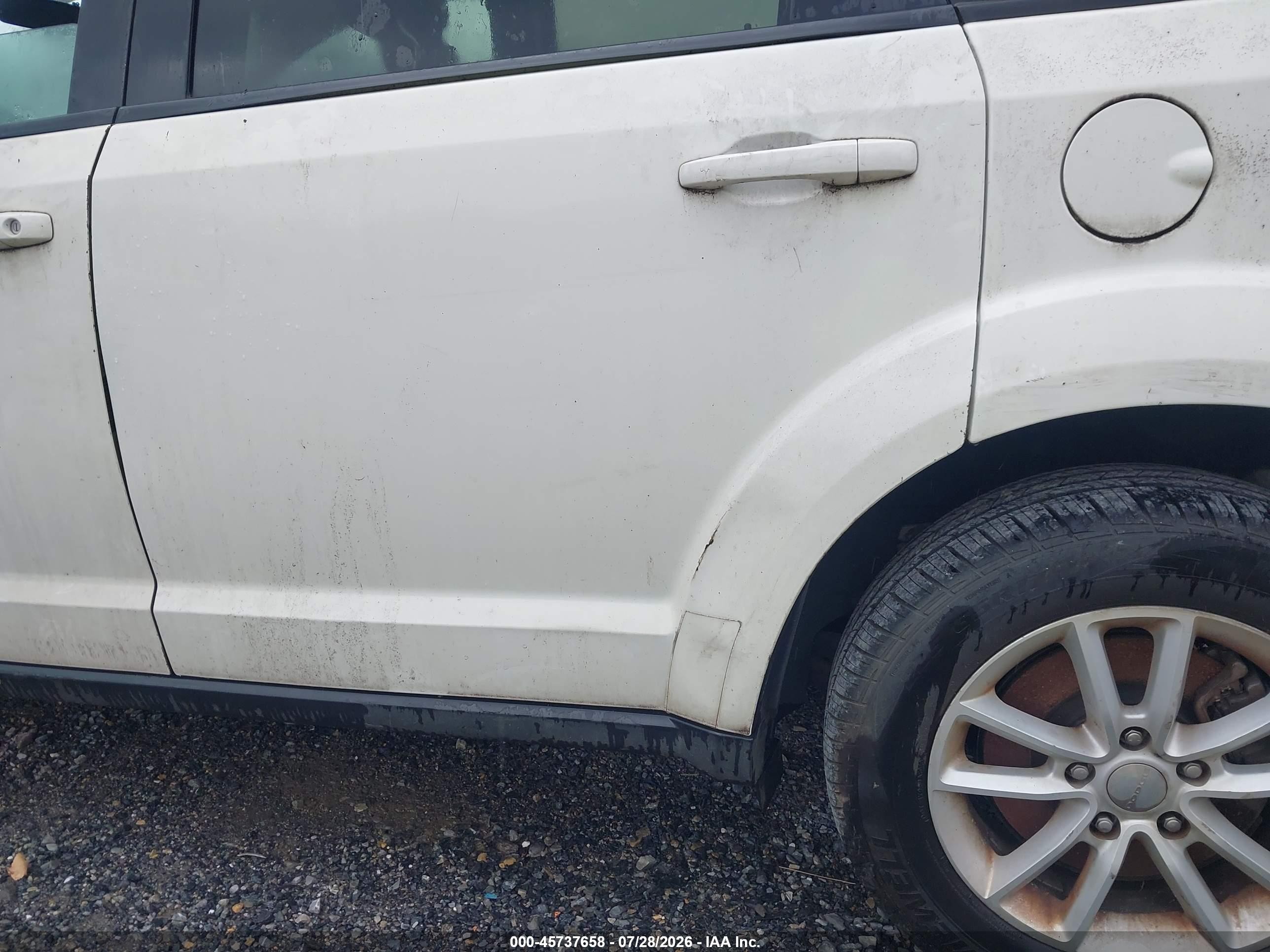 2013 Dodge Journey Sxt White vin: 3C4PDCBG8DT601325