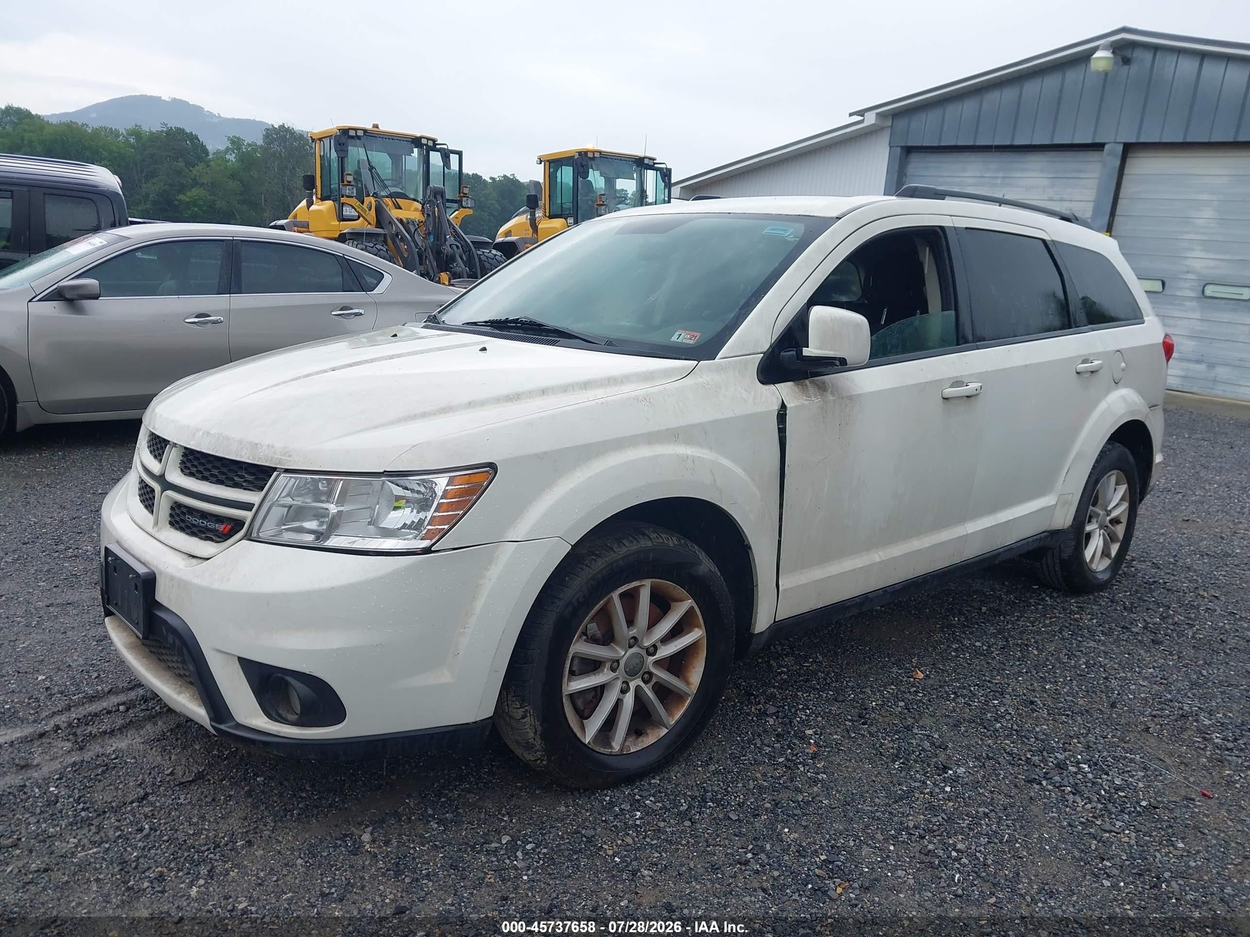2013 Dodge Journey Sxt White vin: 3C4PDCBG8DT601325
