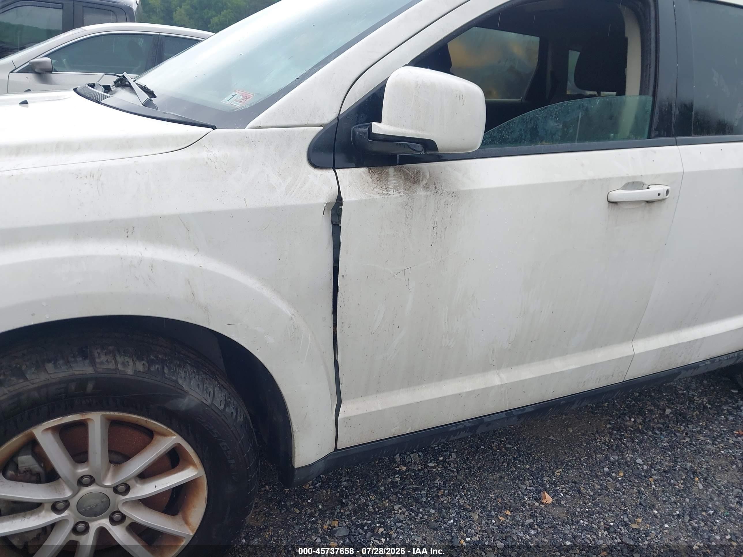 2013 Dodge Journey Sxt White vin: 3C4PDCBG8DT601325