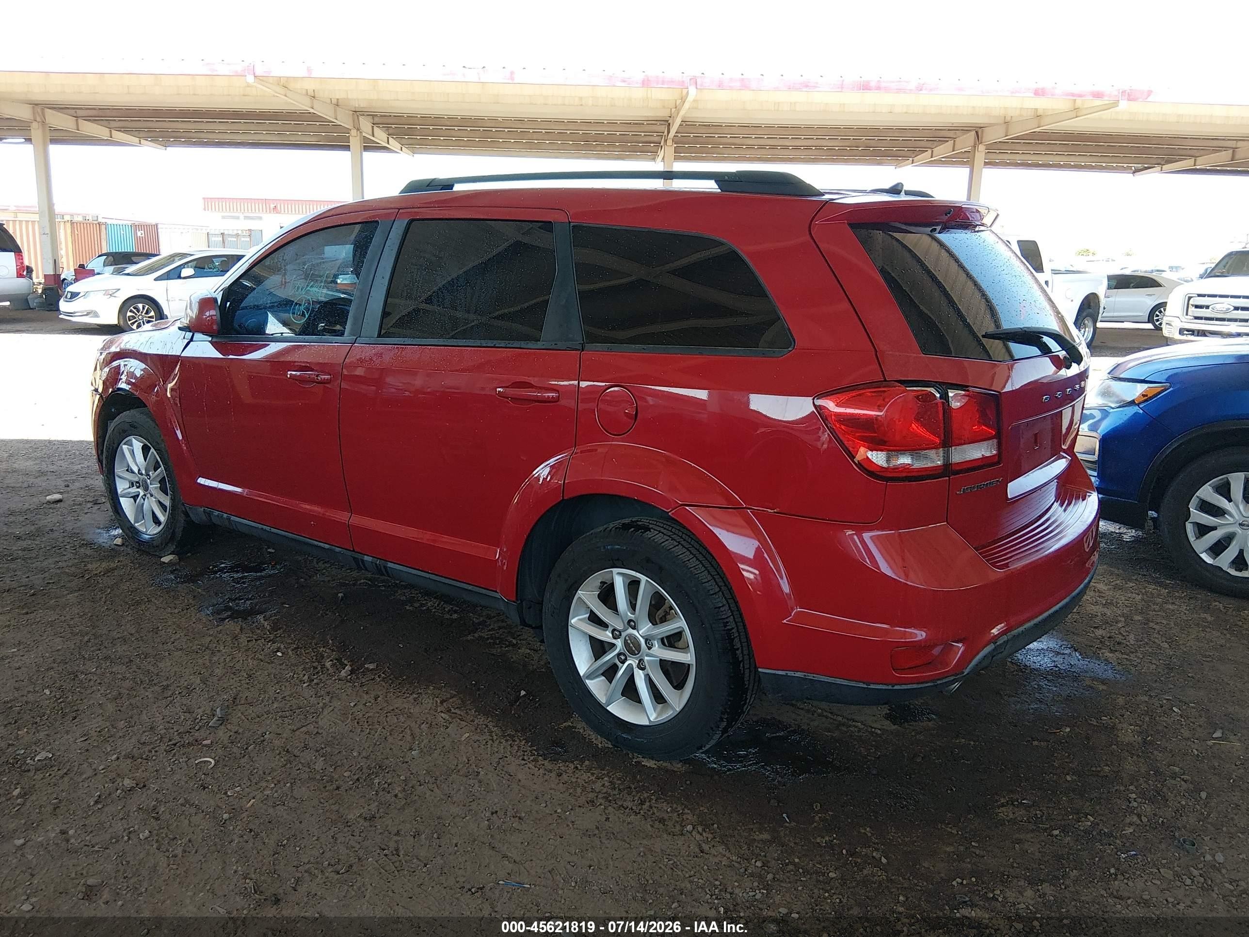 2013 Dodge Journey Sxt Red vin: 3C4PDCBG8DT665641