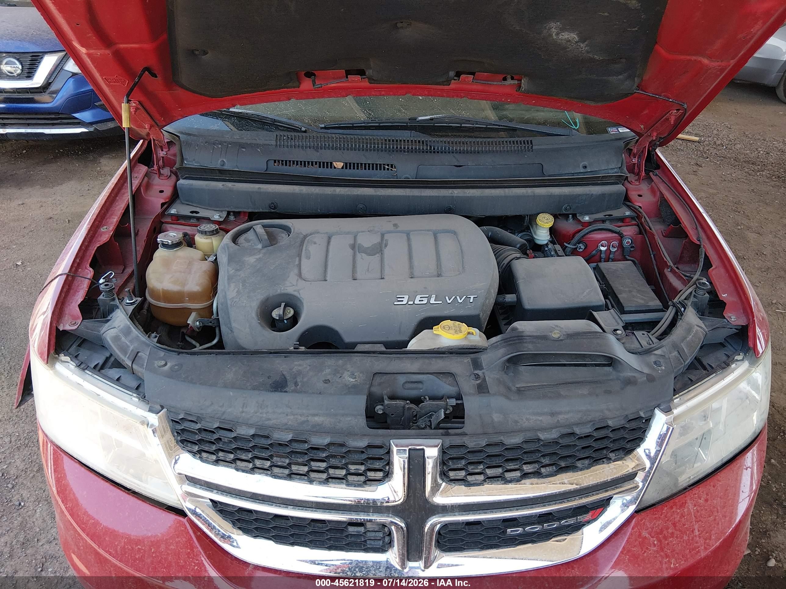 2013 Dodge Journey Sxt Red vin: 3C4PDCBG8DT665641