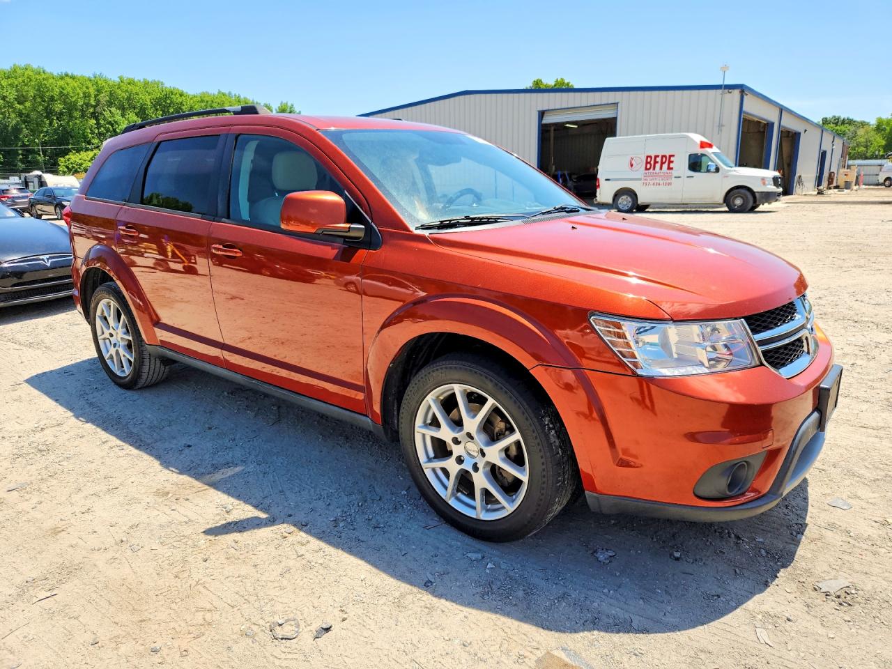 2014 Dodge Journey Sxt Orange vin: 3C4PDCBG8ET183916