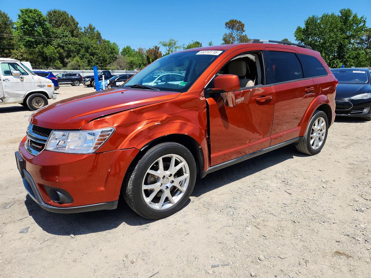 2014 Dodge Journey Sxt Orange vin: 3C4PDCBG8ET183916