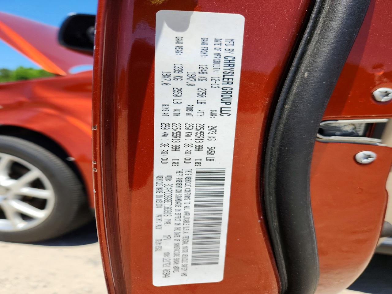 2014 Dodge Journey Sxt Orange vin: 3C4PDCBG8ET183916