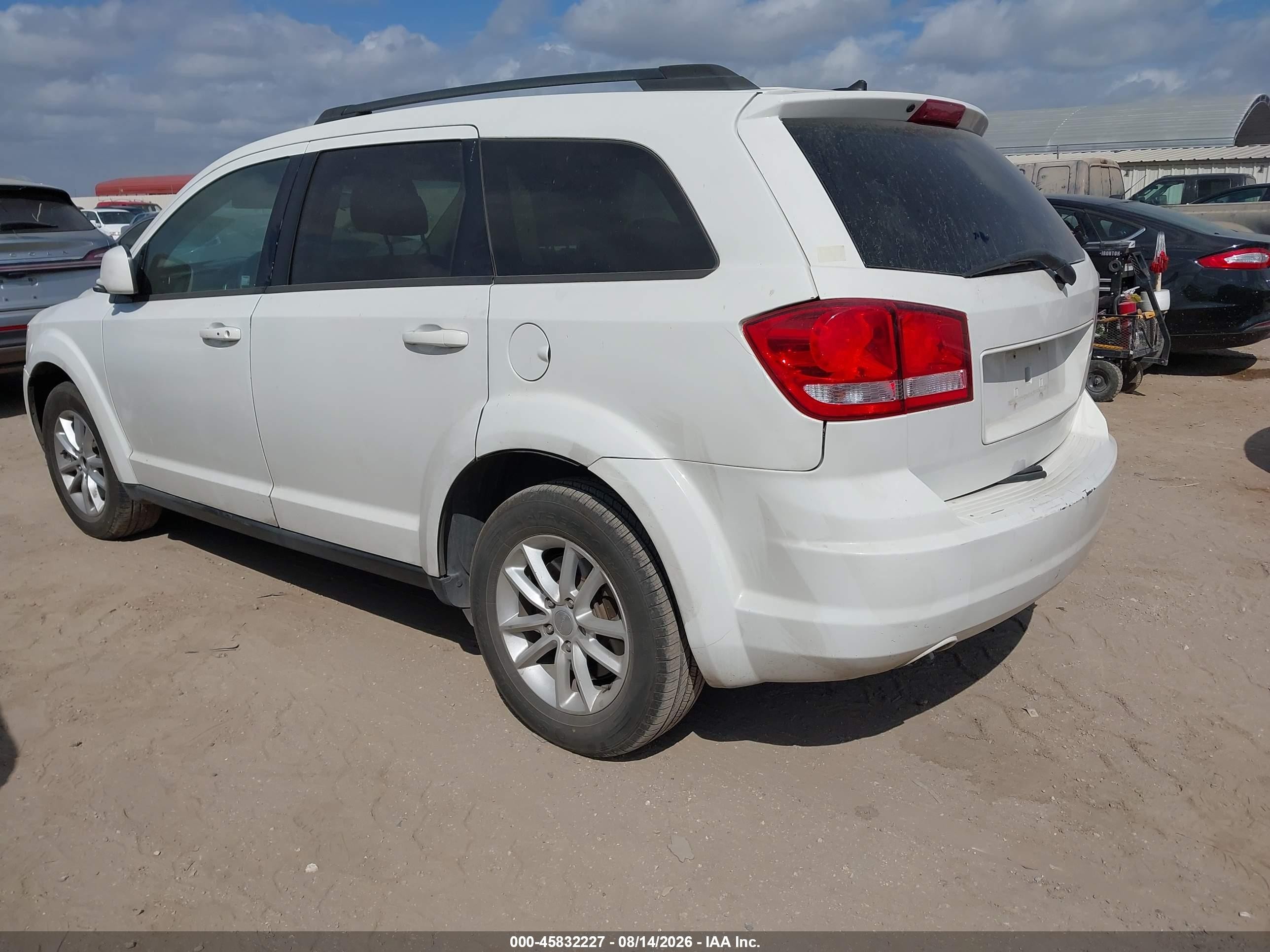 2015 Dodge Journey Sxt White vin: 3C4PDCBG8FT658398