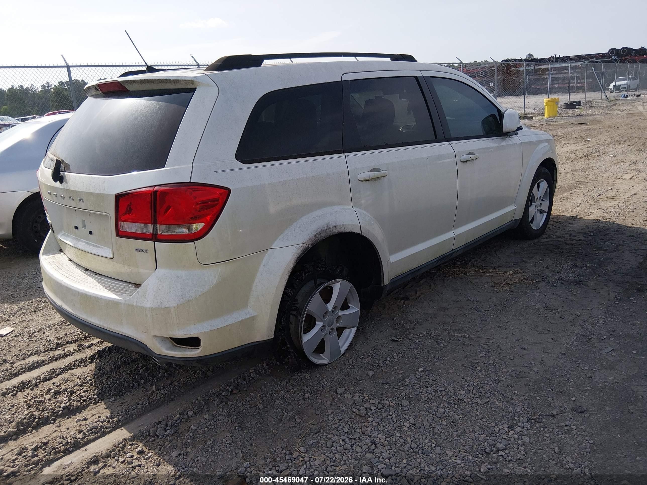 2012 Dodge Journey Sxt White vin: 3C4PDCBG9CT361653