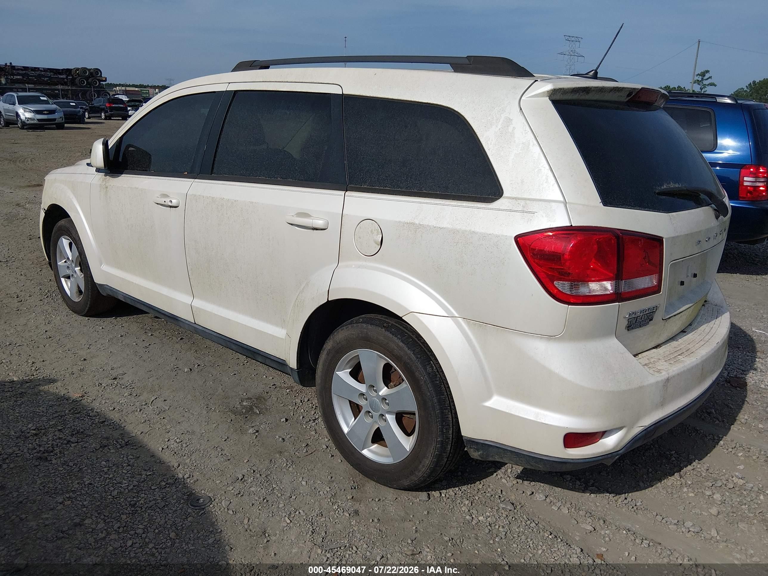 2012 Dodge Journey Sxt White vin: 3C4PDCBG9CT361653