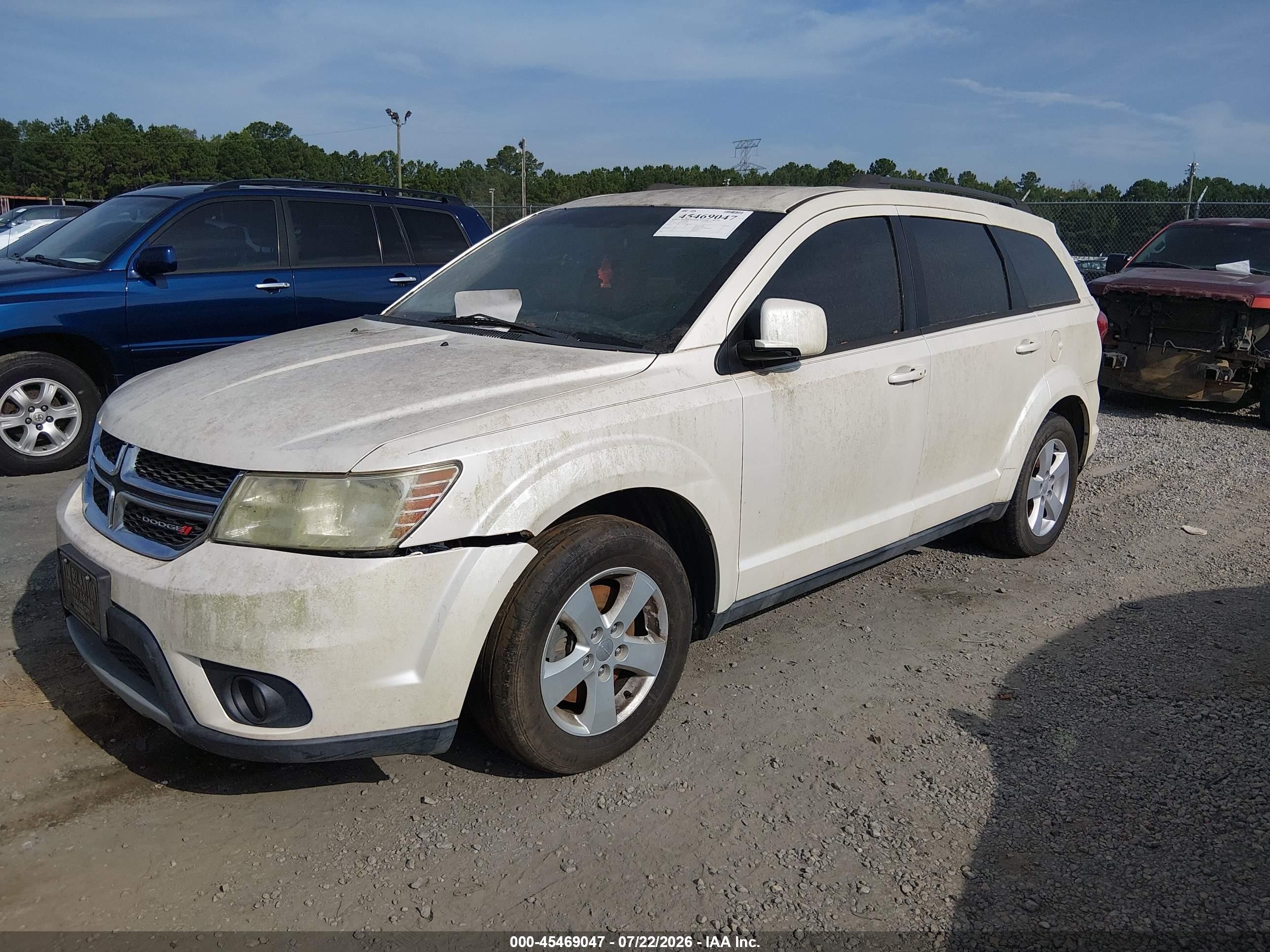 2012 Dodge Journey Sxt White vin: 3C4PDCBG9CT361653