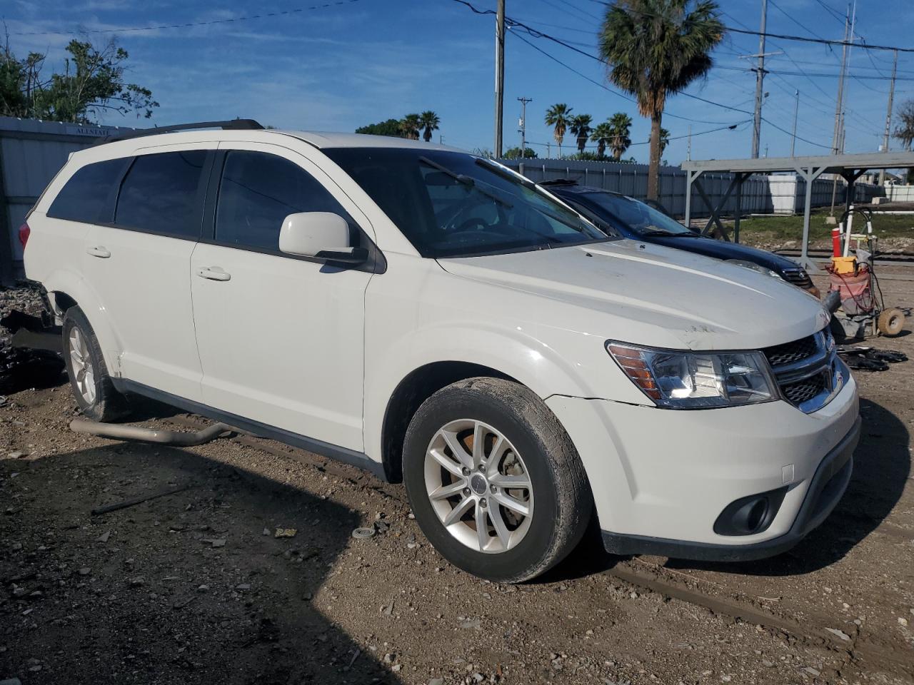 2013 Dodge Journey Sxt White vin: 3C4PDCBG9DT717262
