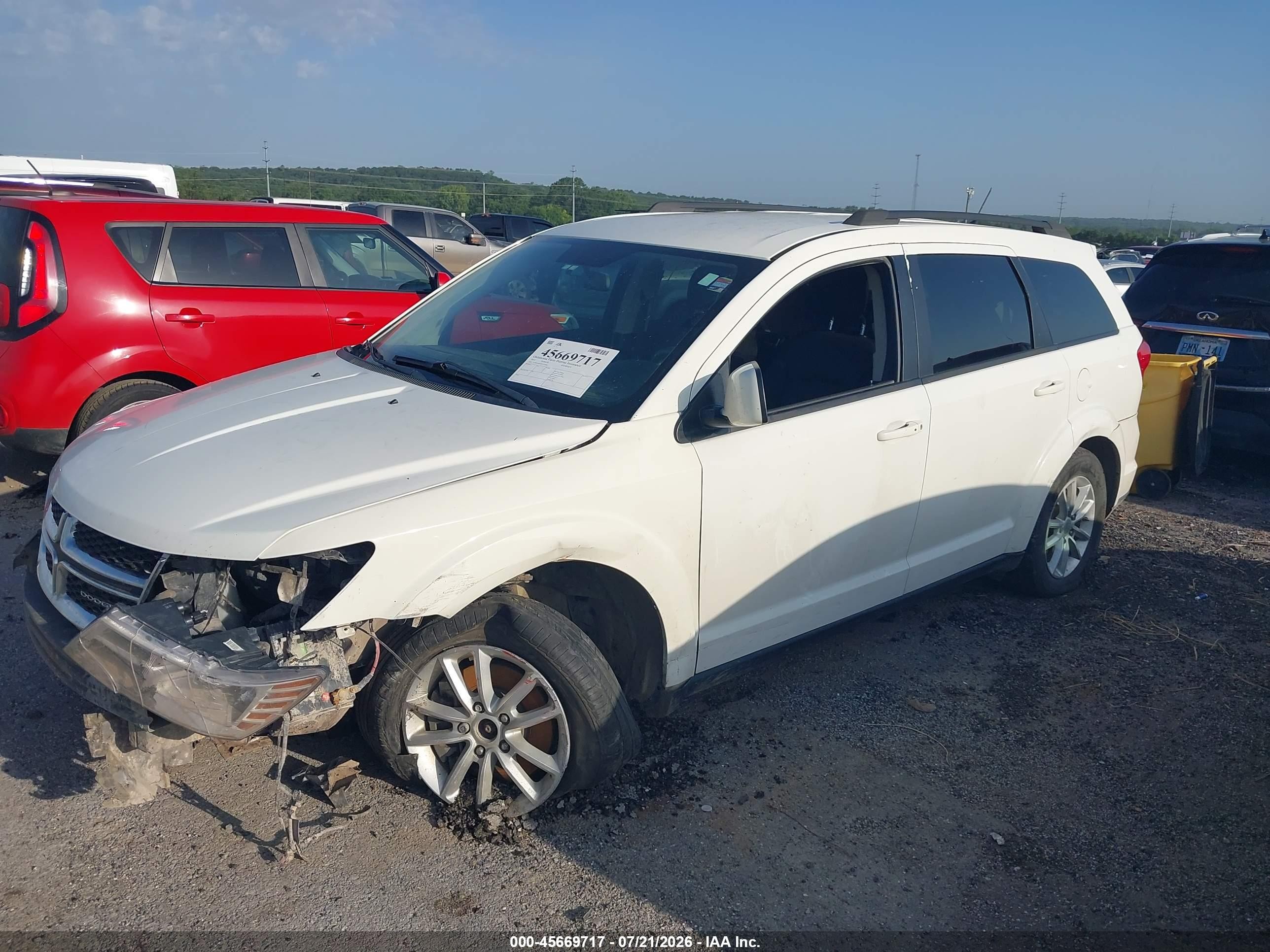 2015 Dodge Journey Sxt White vin: 3C4PDCBG9FT531806