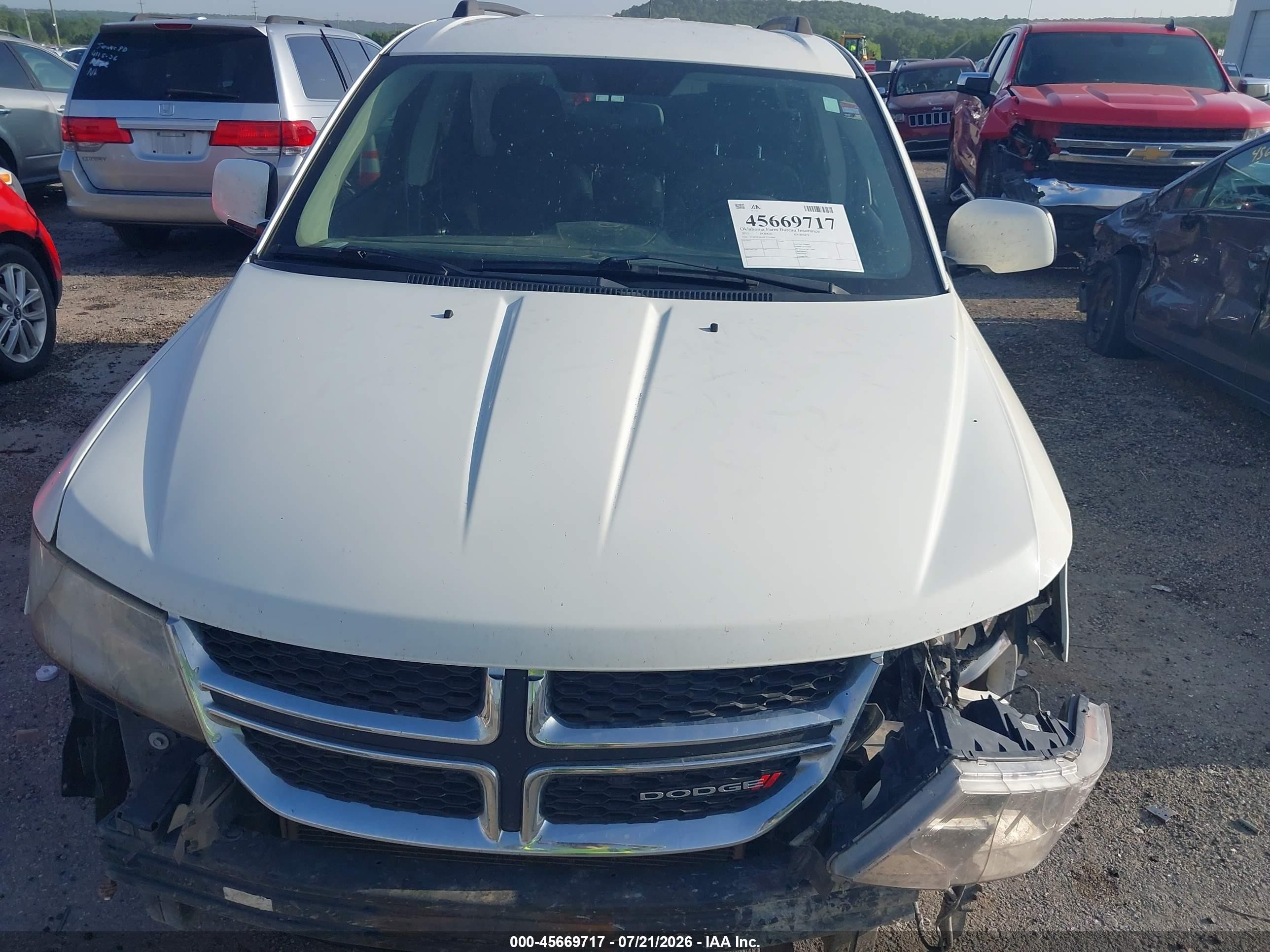 2015 Dodge Journey Sxt White vin: 3C4PDCBG9FT531806