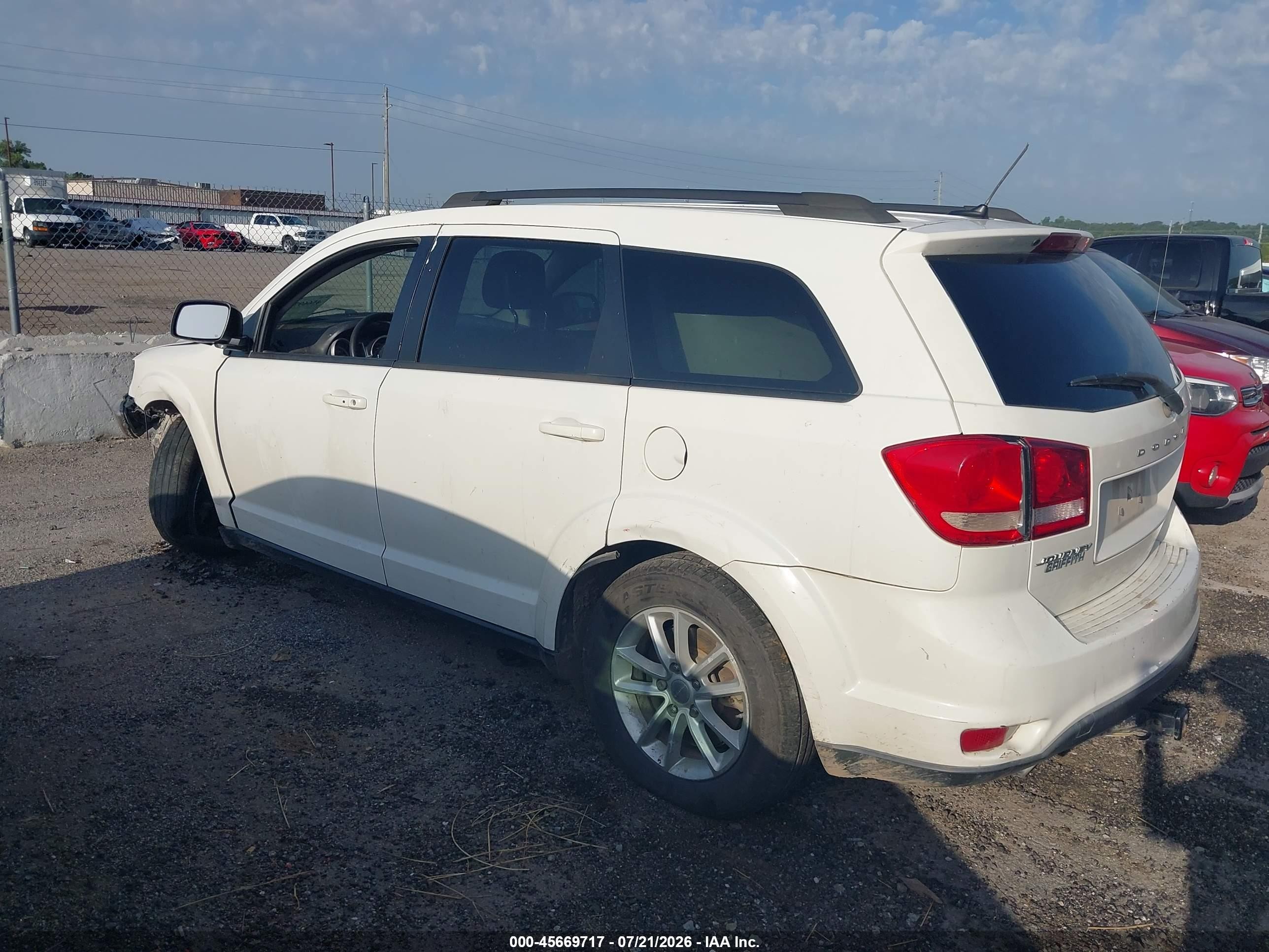 2015 Dodge Journey Sxt White vin: 3C4PDCBG9FT531806