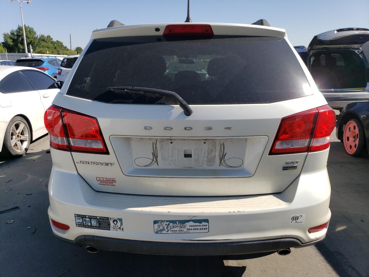 2015 Dodge Journey Sxt White vin: 3C4PDCBG9FT540019