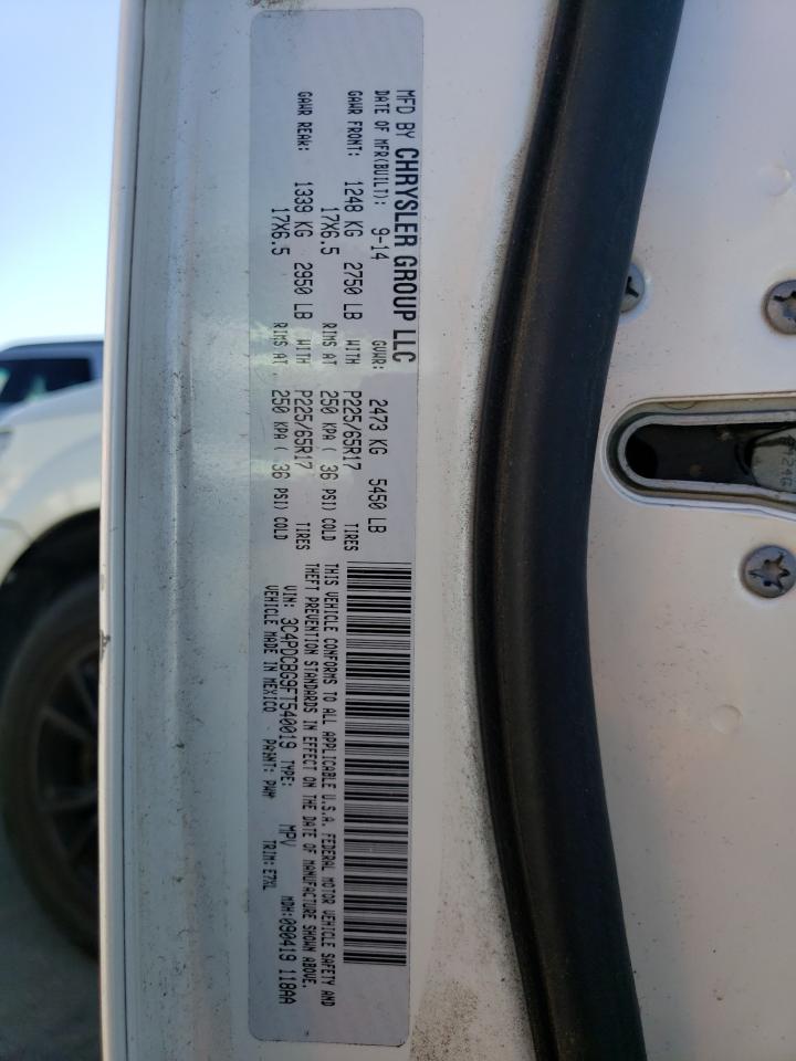 2015 Dodge Journey Sxt White vin: 3C4PDCBG9FT540019