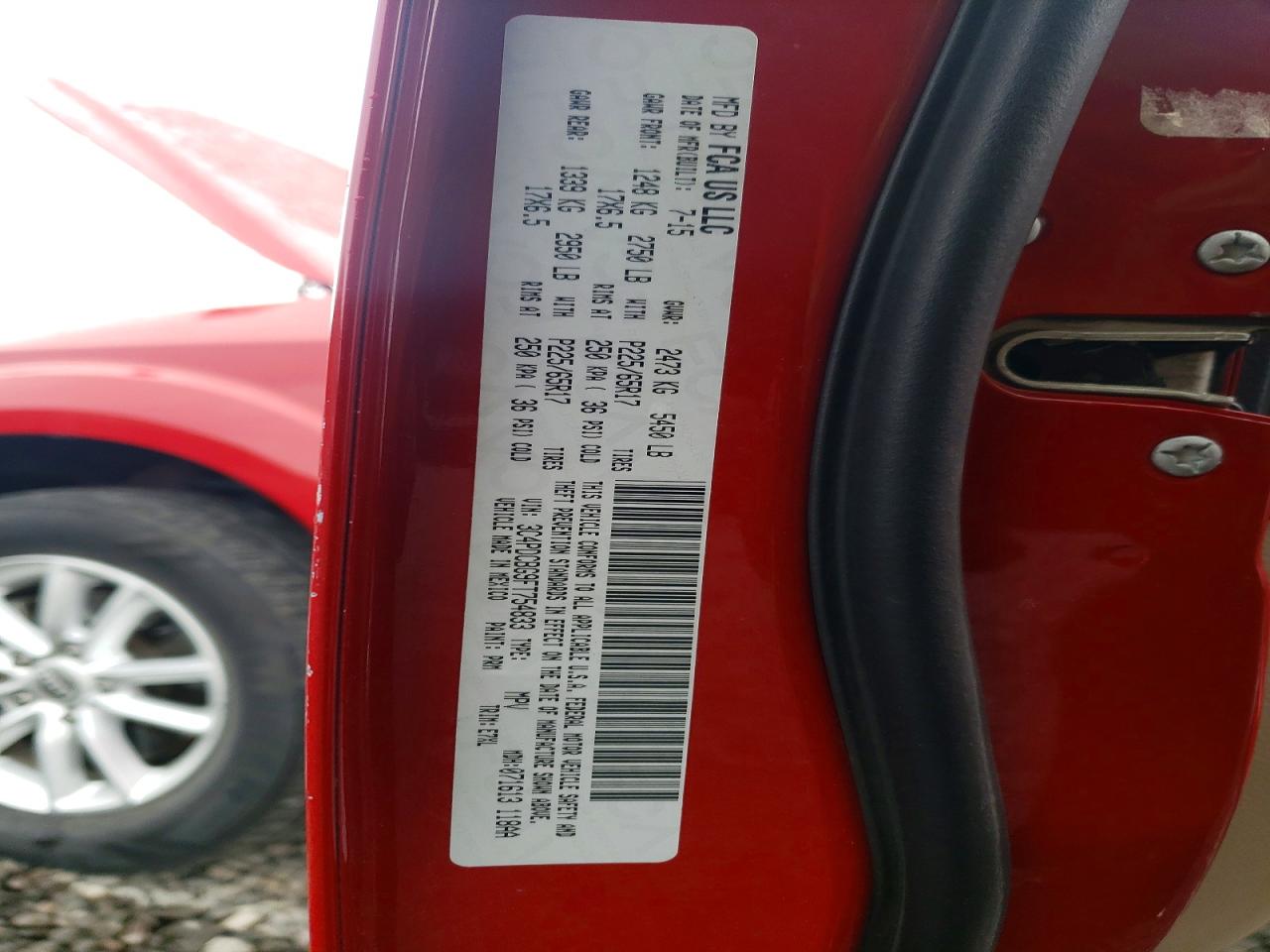 2015 Dodge Journey Sxt Red vin: 3C4PDCBG9FT754833