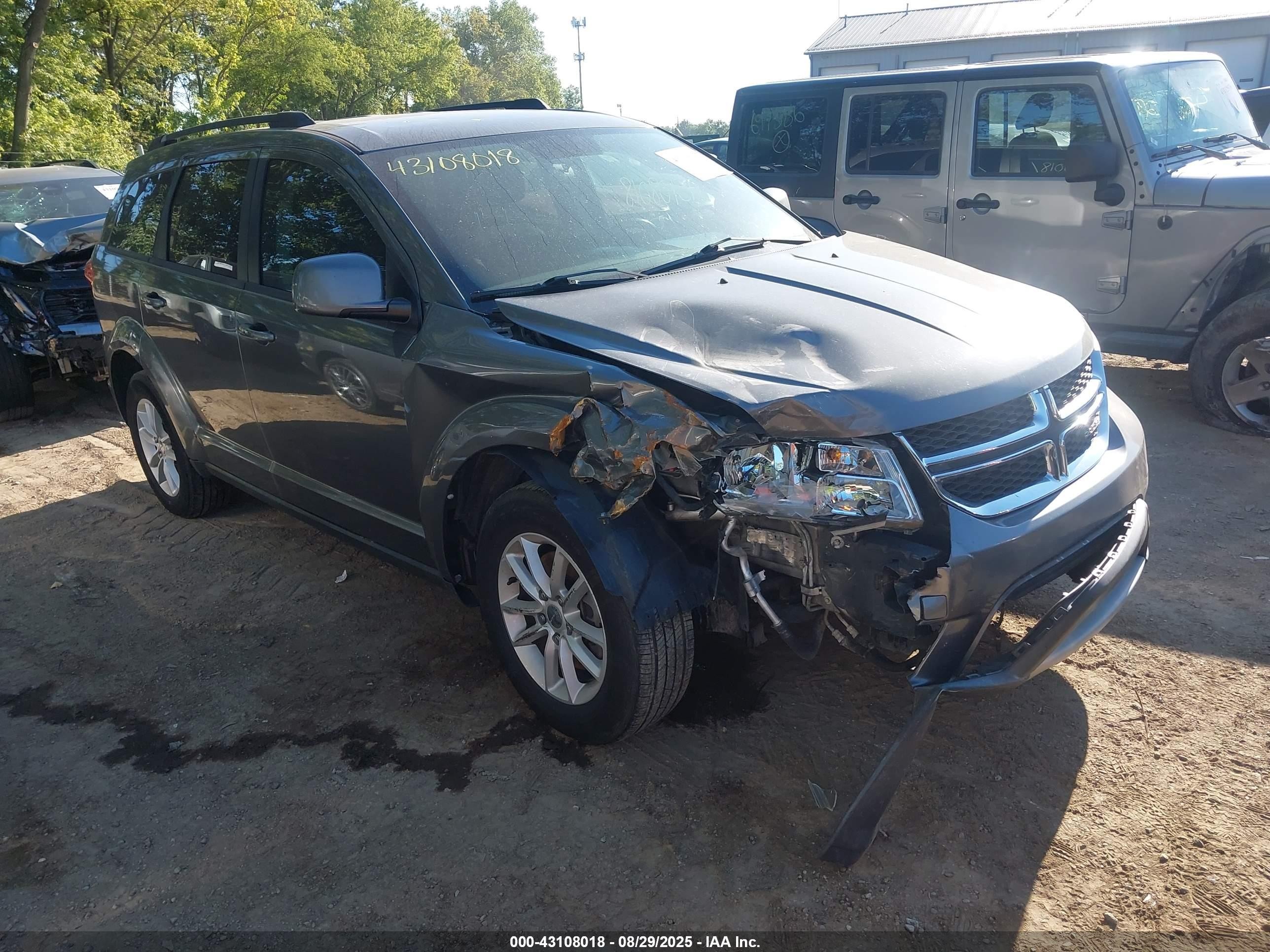 2013 Dodge Journey Sxt Серый vin: 3C4PDCBGXDT626033