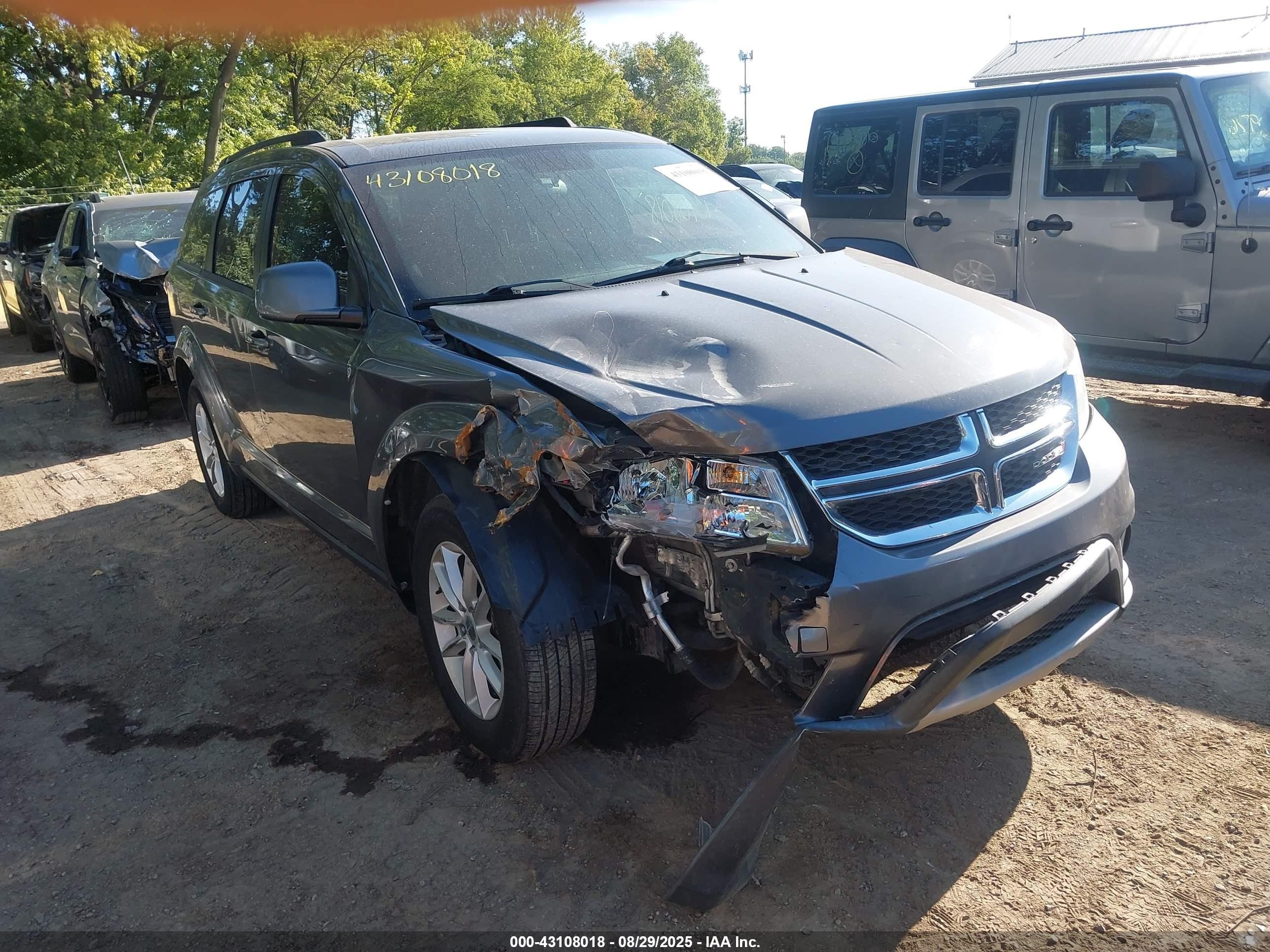 2013 Dodge Journey Sxt Серый vin: 3C4PDCBGXDT626033