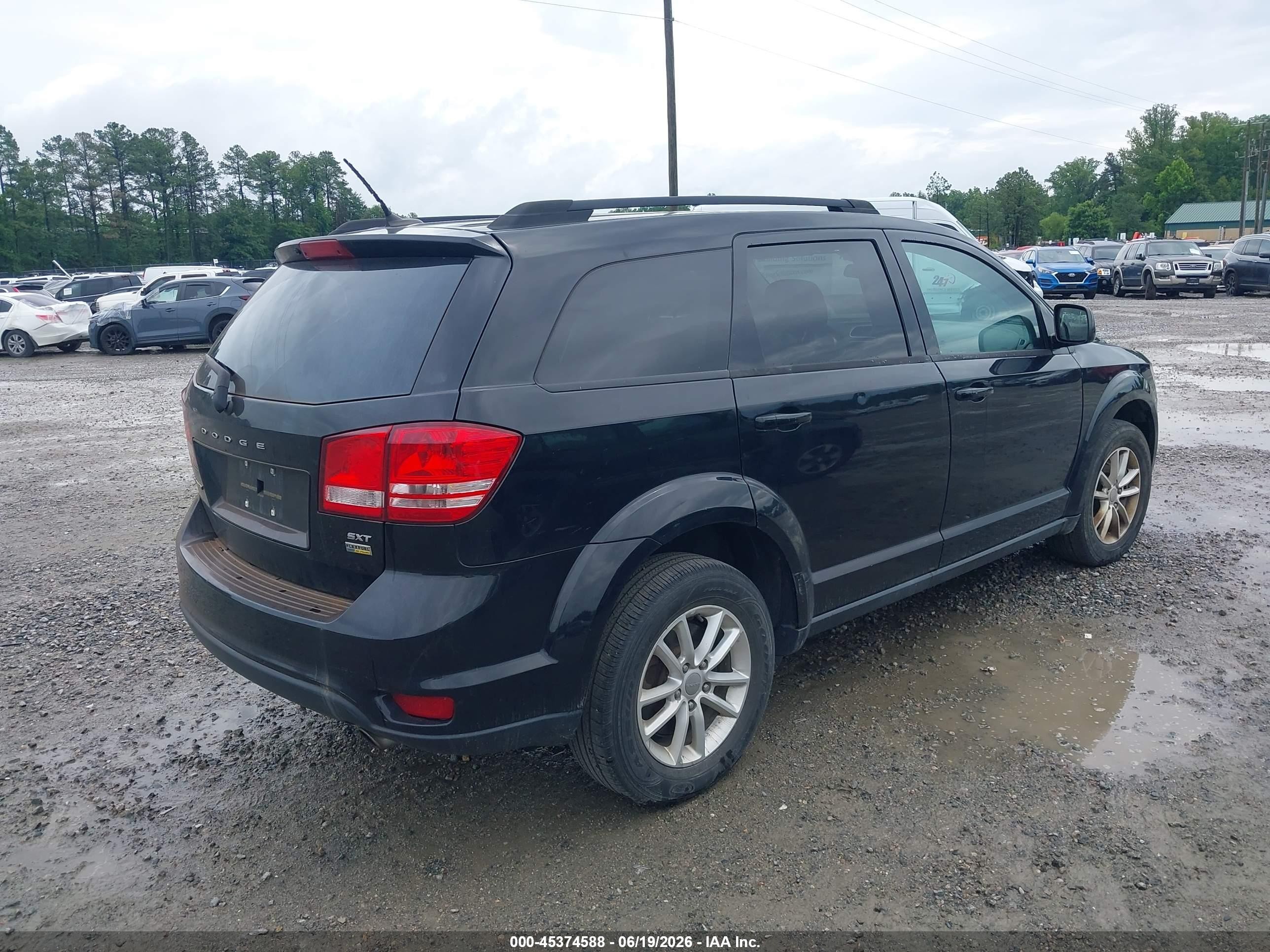 2015 Dodge Journey Sxt Black vin: 3C4PDCBGXFT524735