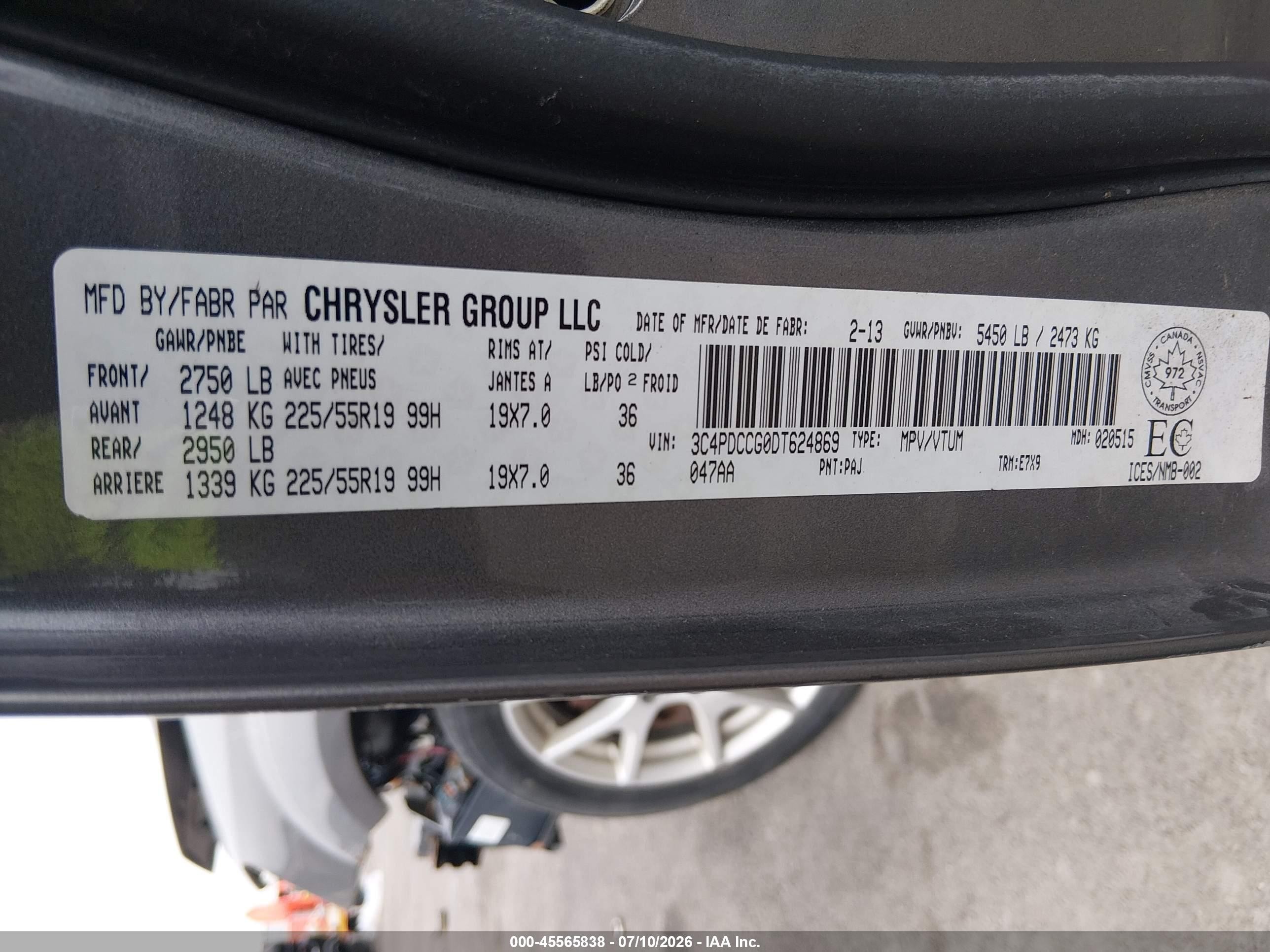 2013 Dodge Journey Sxt/crew Silver vin: 3C4PDCCG0DT624869
