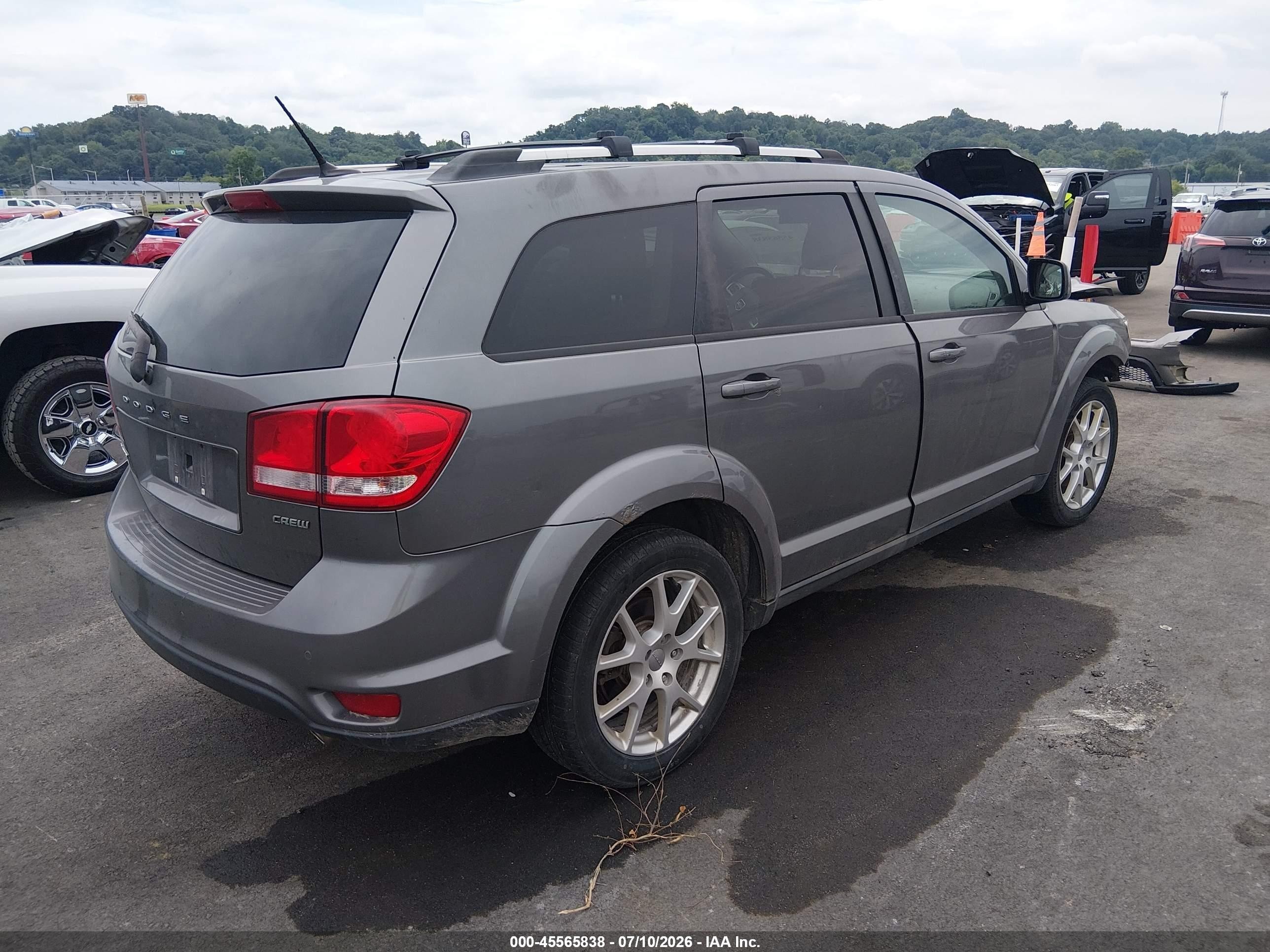 2013 Dodge Journey Sxt/crew Silver vin: 3C4PDCCG0DT624869
