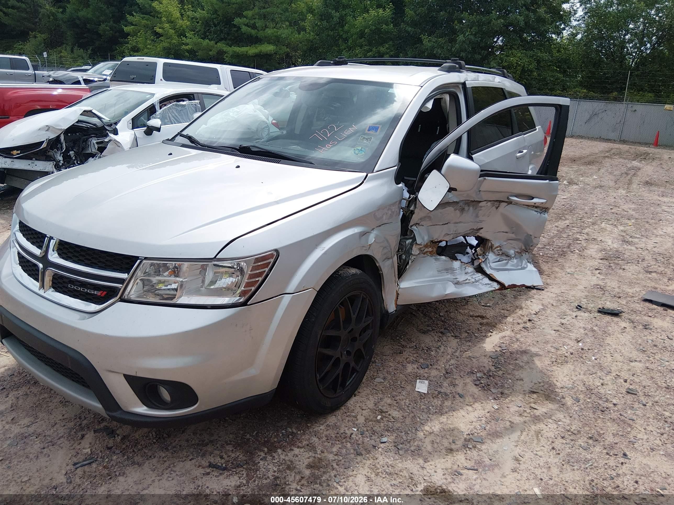 2014 Dodge Journey Sxt Silver vin: 3C4PDCCG7ET122507
