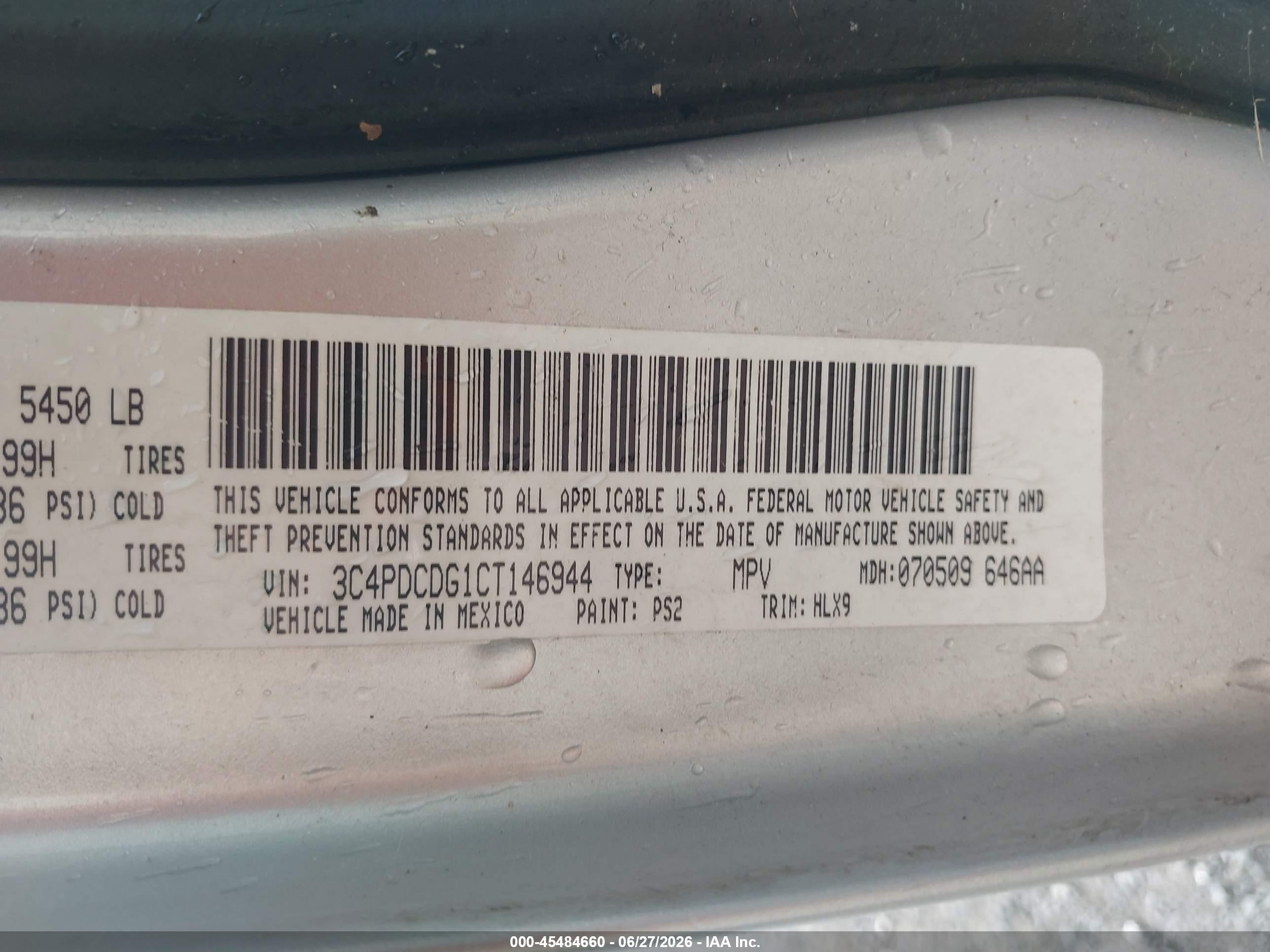 2012 Dodge Journey Crew Silver vin: 3C4PDCDG1CT146944