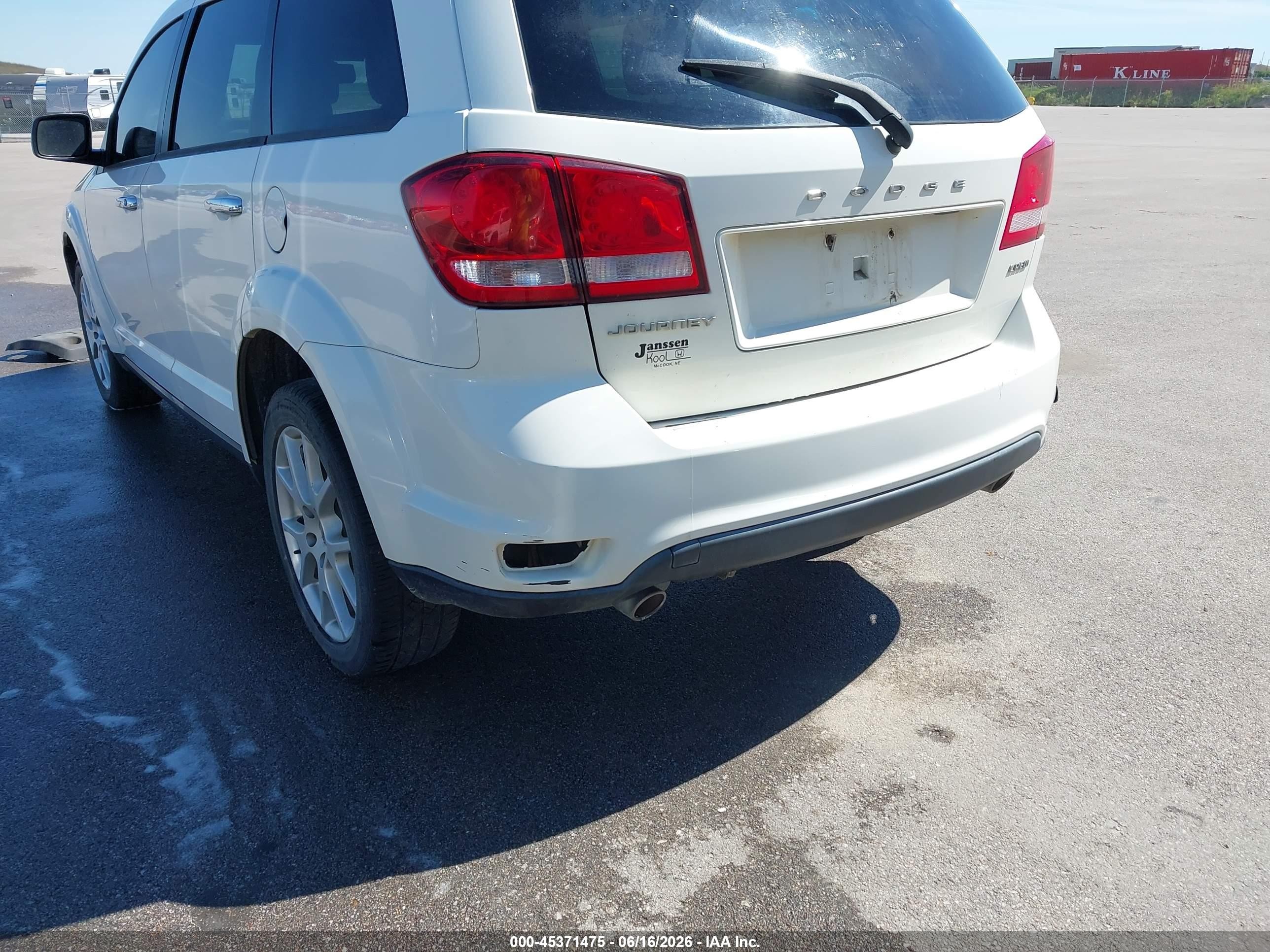 2012 Dodge Journey Crew Белый vin: 3C4PDCDG2CT146645