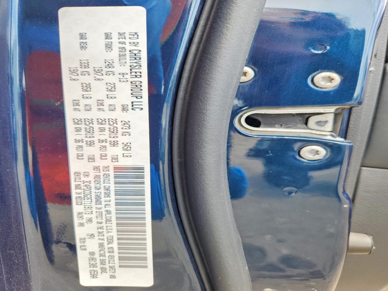 2014 Dodge Journey Limited Blue vin: 3C4PDCDG2ET119173