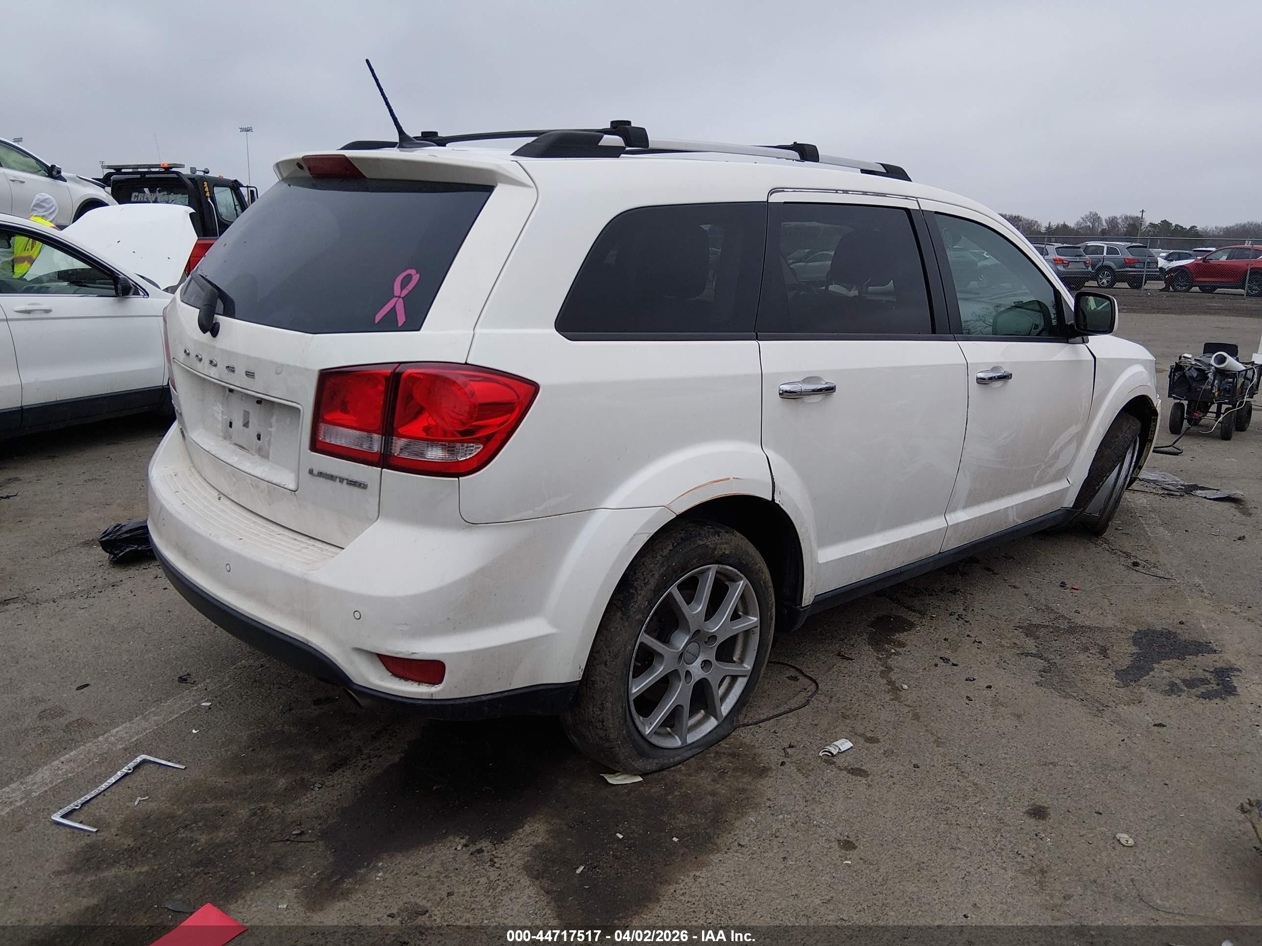 2015 Dodge Journey Limited White vin: 3C4PDCDG3FT737944