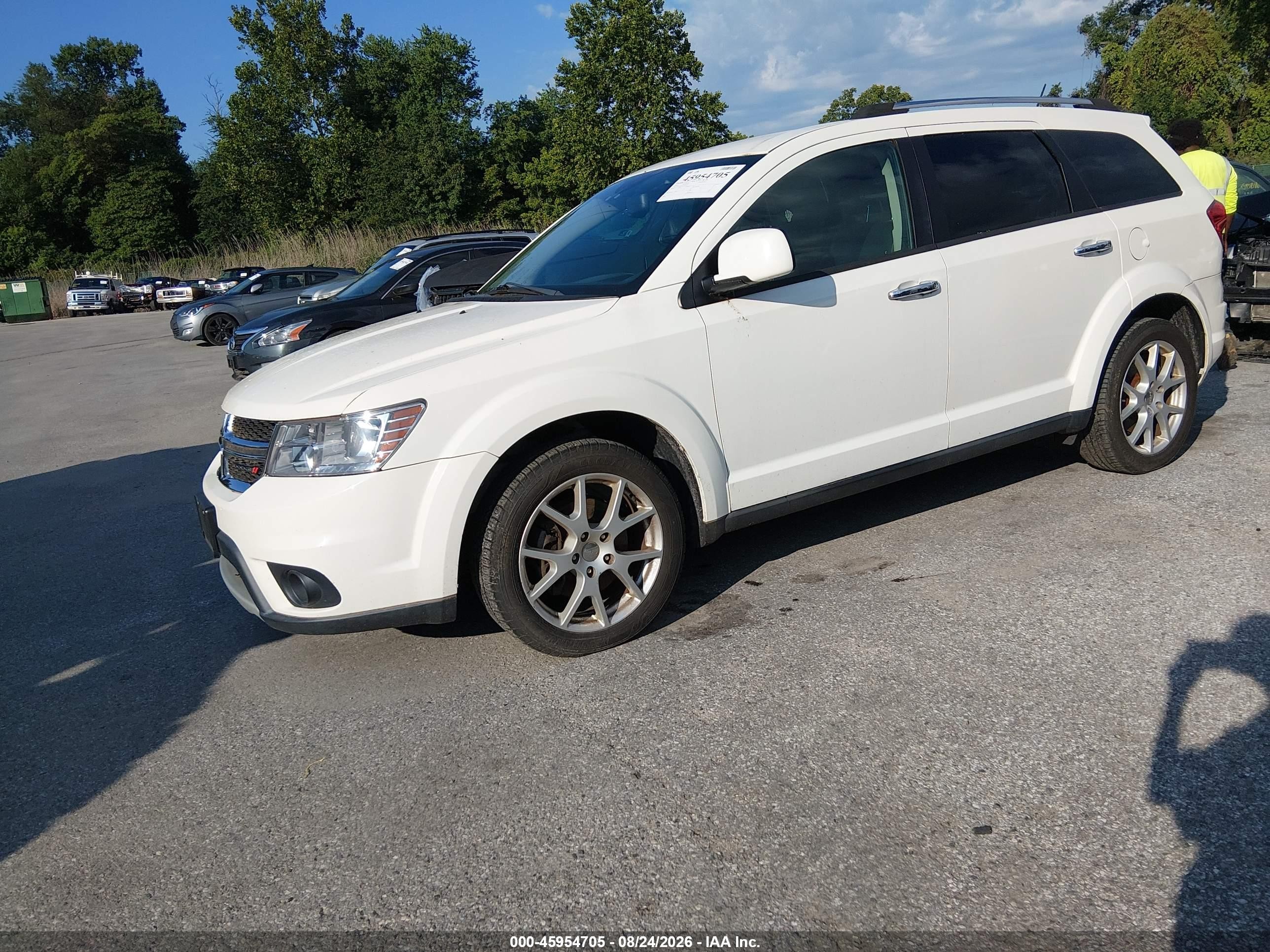 2014 Dodge Journey Limited White vin: 3C4PDCDG4ET174725