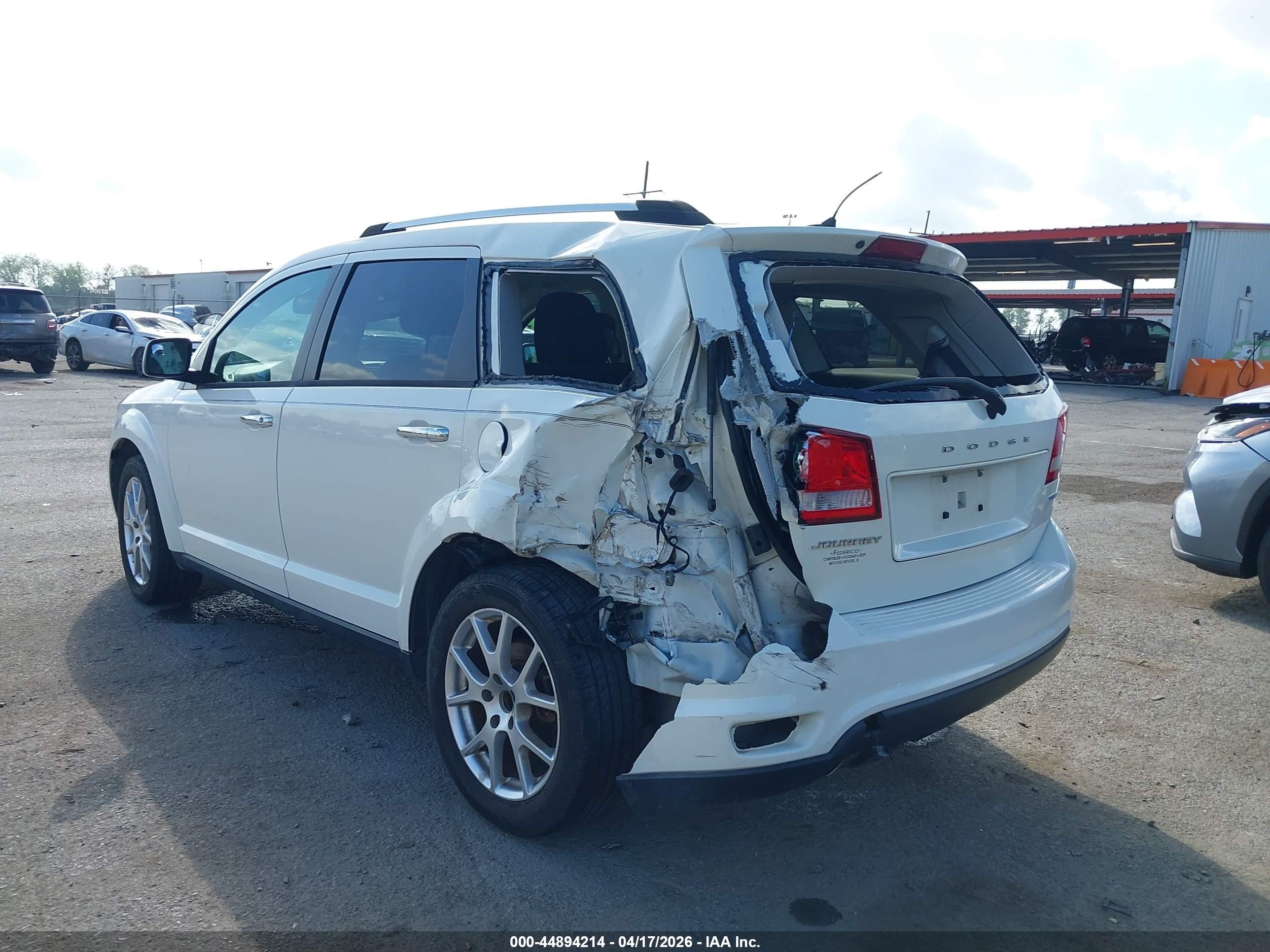 2012 Dodge Journey Crew White vin: 3C4PDCDG5CT147613