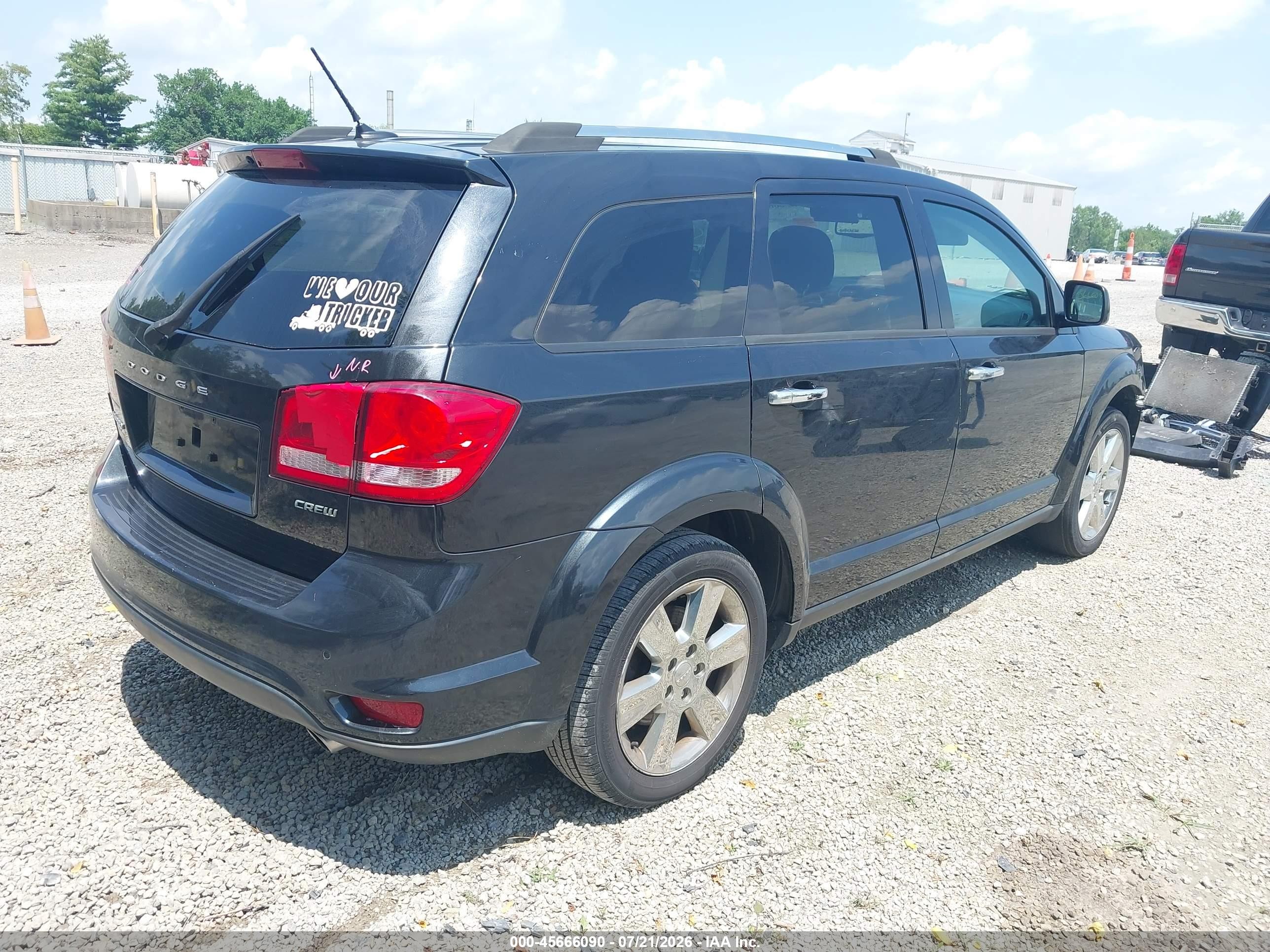 2013 Dodge Journey Crew Black vin: 3C4PDCDG9DT522243
