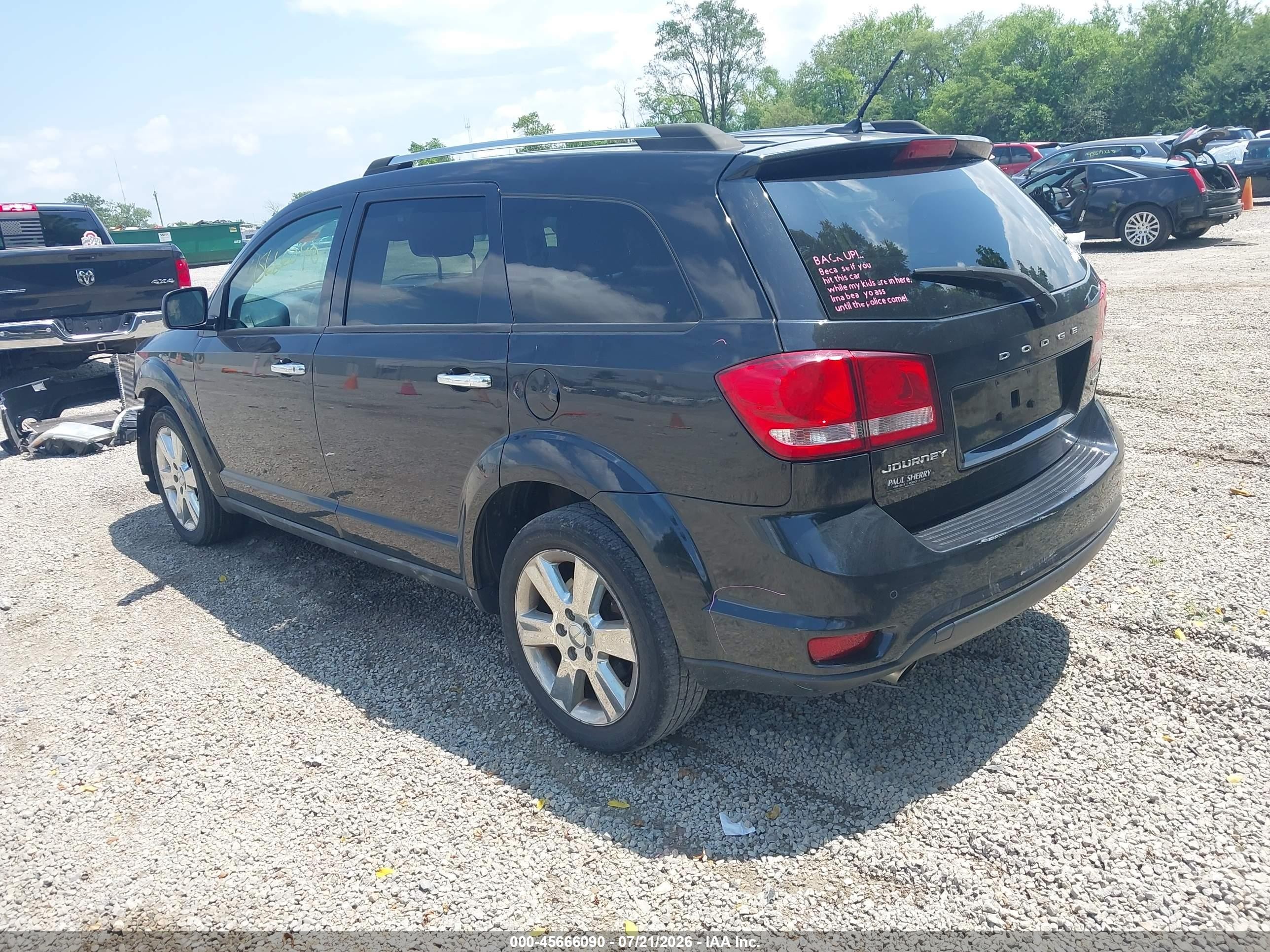 2013 Dodge Journey Crew Black vin: 3C4PDCDG9DT522243
