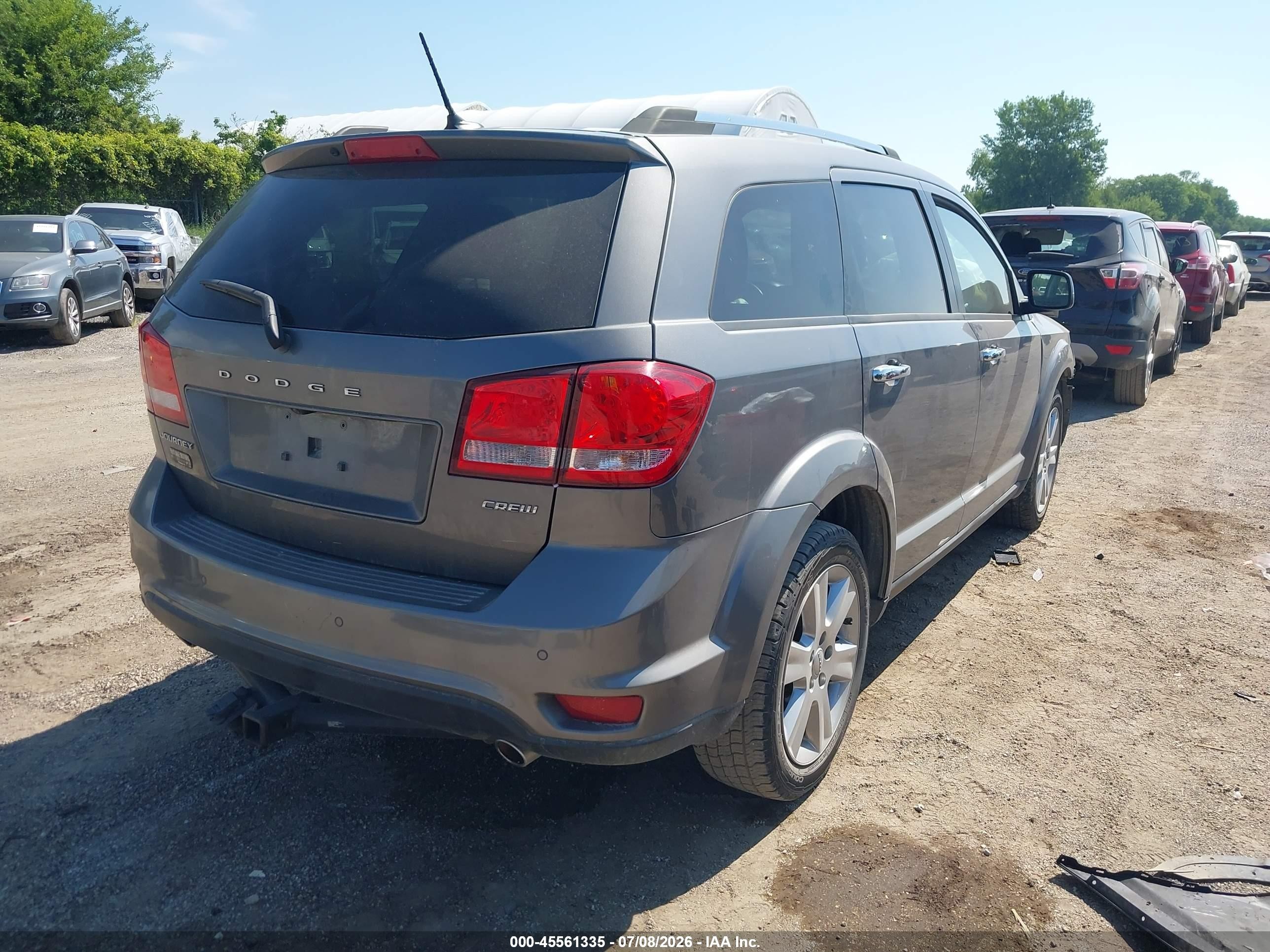2013 Dodge Journey Crew Gray vin: 3C4PDCDG9DT716187