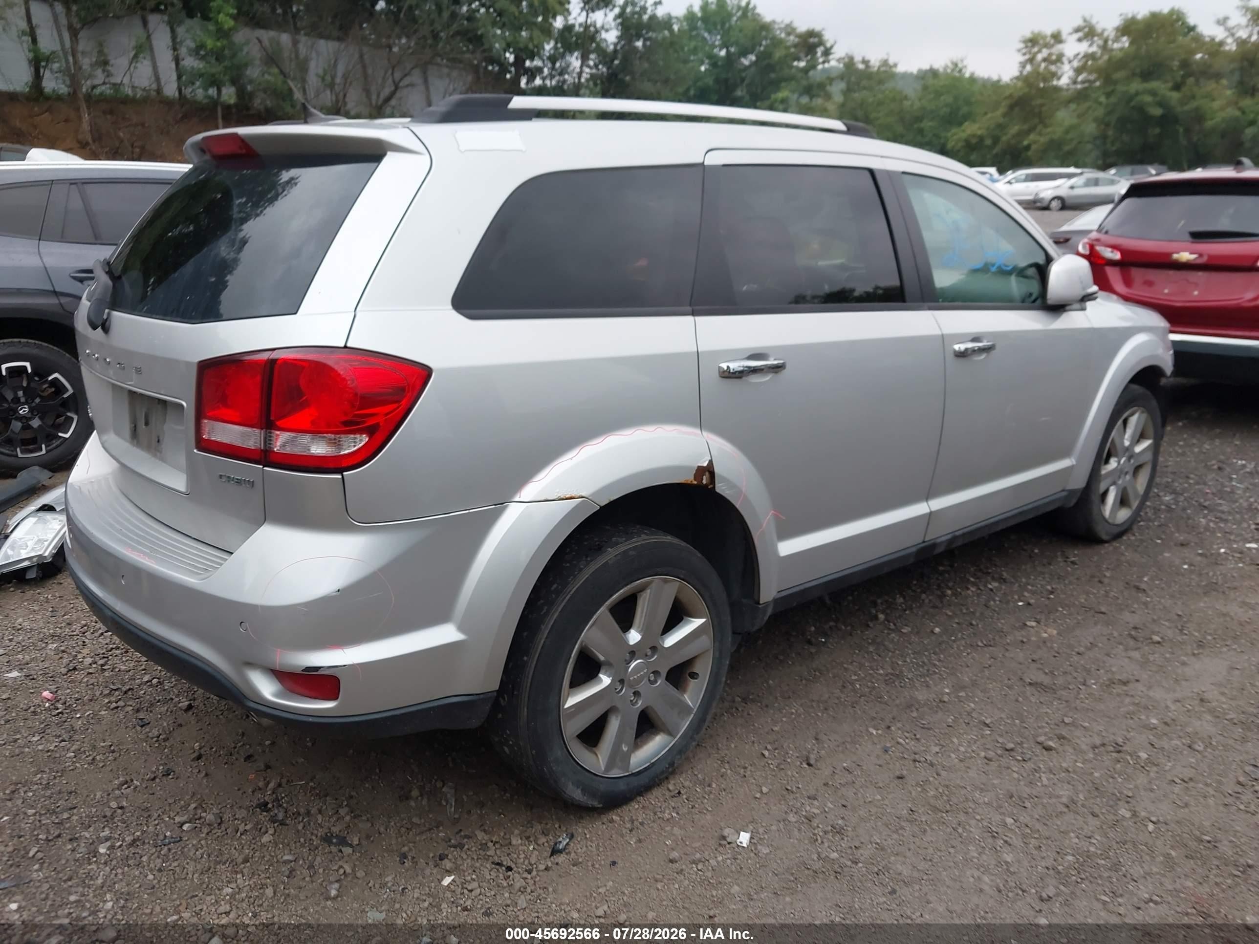 2012 Dodge Journey Crew Silver vin: 3C4PDCDGXCT369032