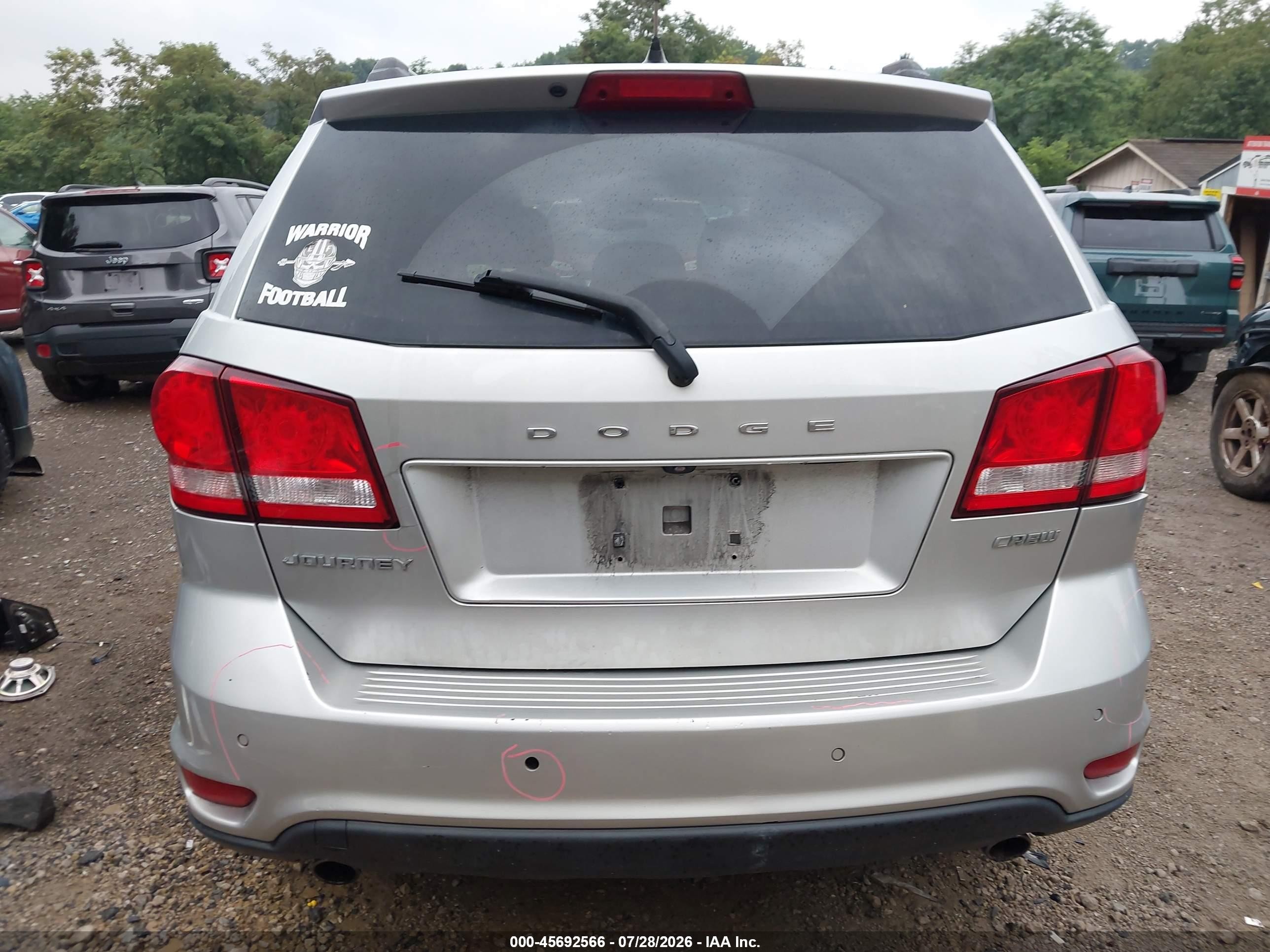 2012 Dodge Journey Crew Silver vin: 3C4PDCDGXCT369032