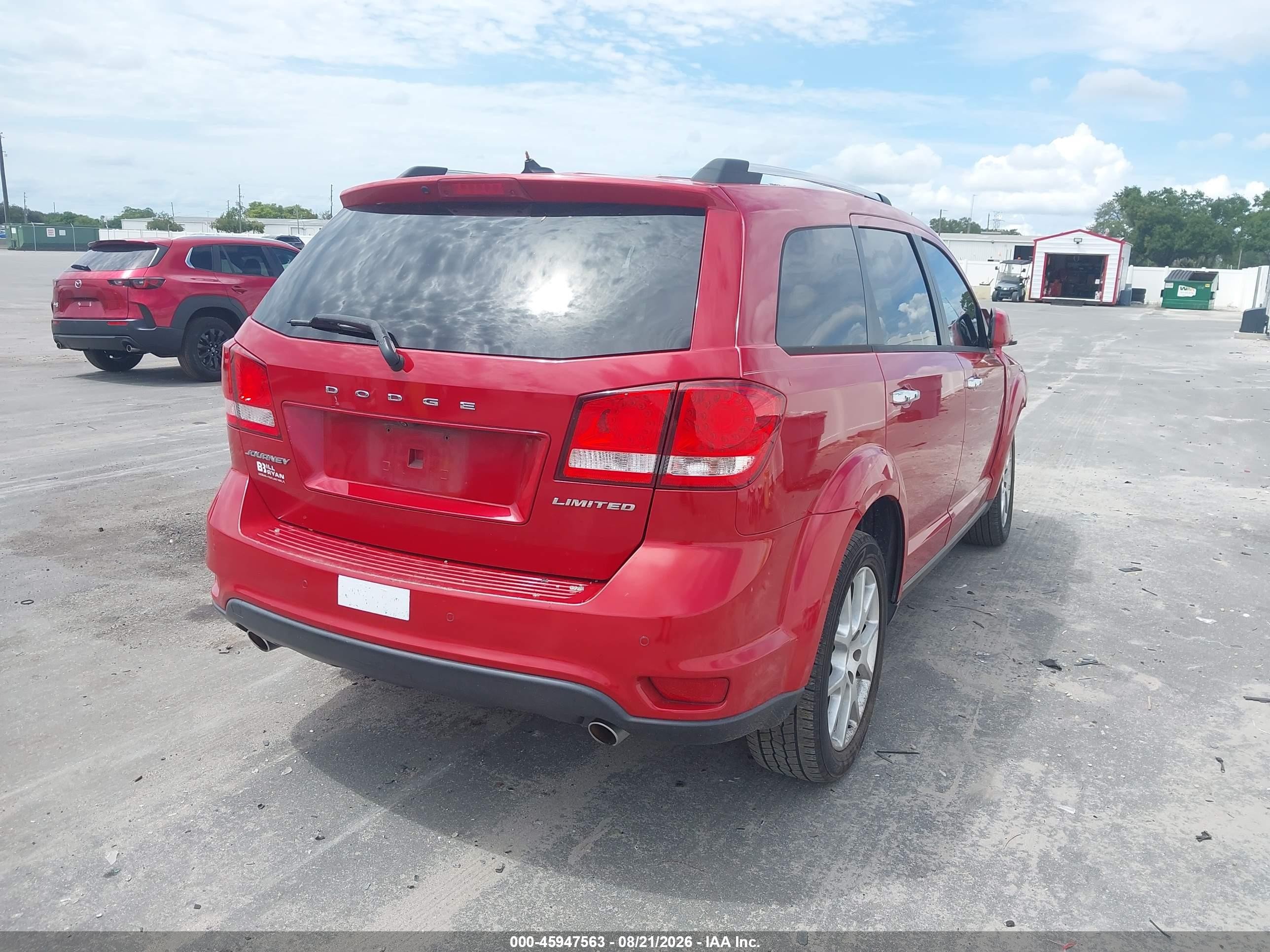 2014 Dodge Journey Limited Red vin: 3C4PDCDGXET237410