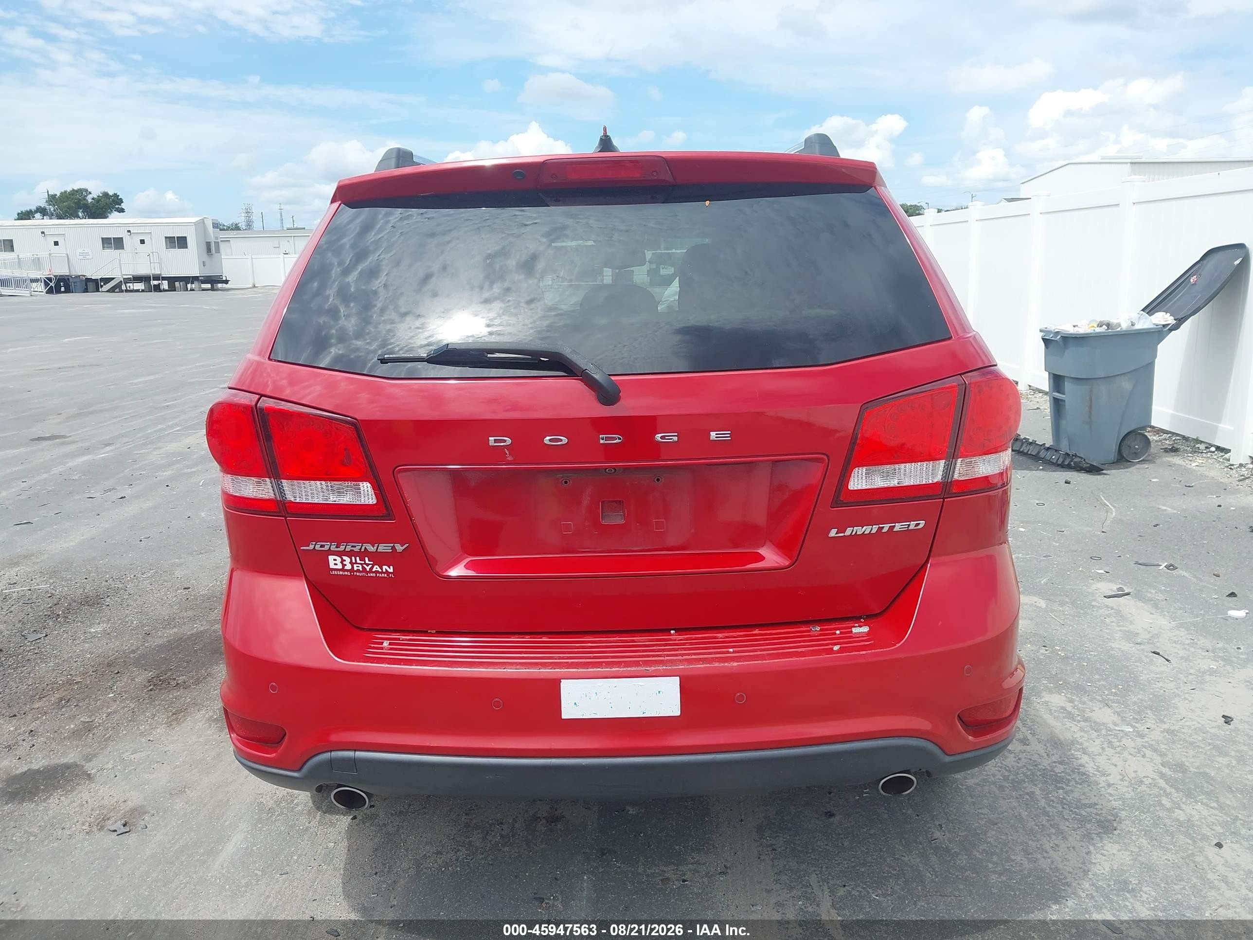 2014 Dodge Journey Limited Red vin: 3C4PDCDGXET237410