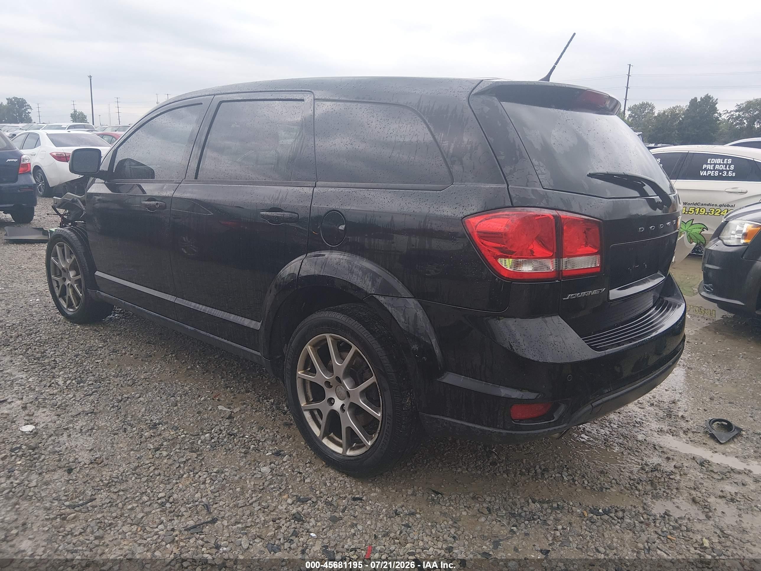 2015 Dodge Journey R/t Черный vin: 3C4PDCEG2FT753289