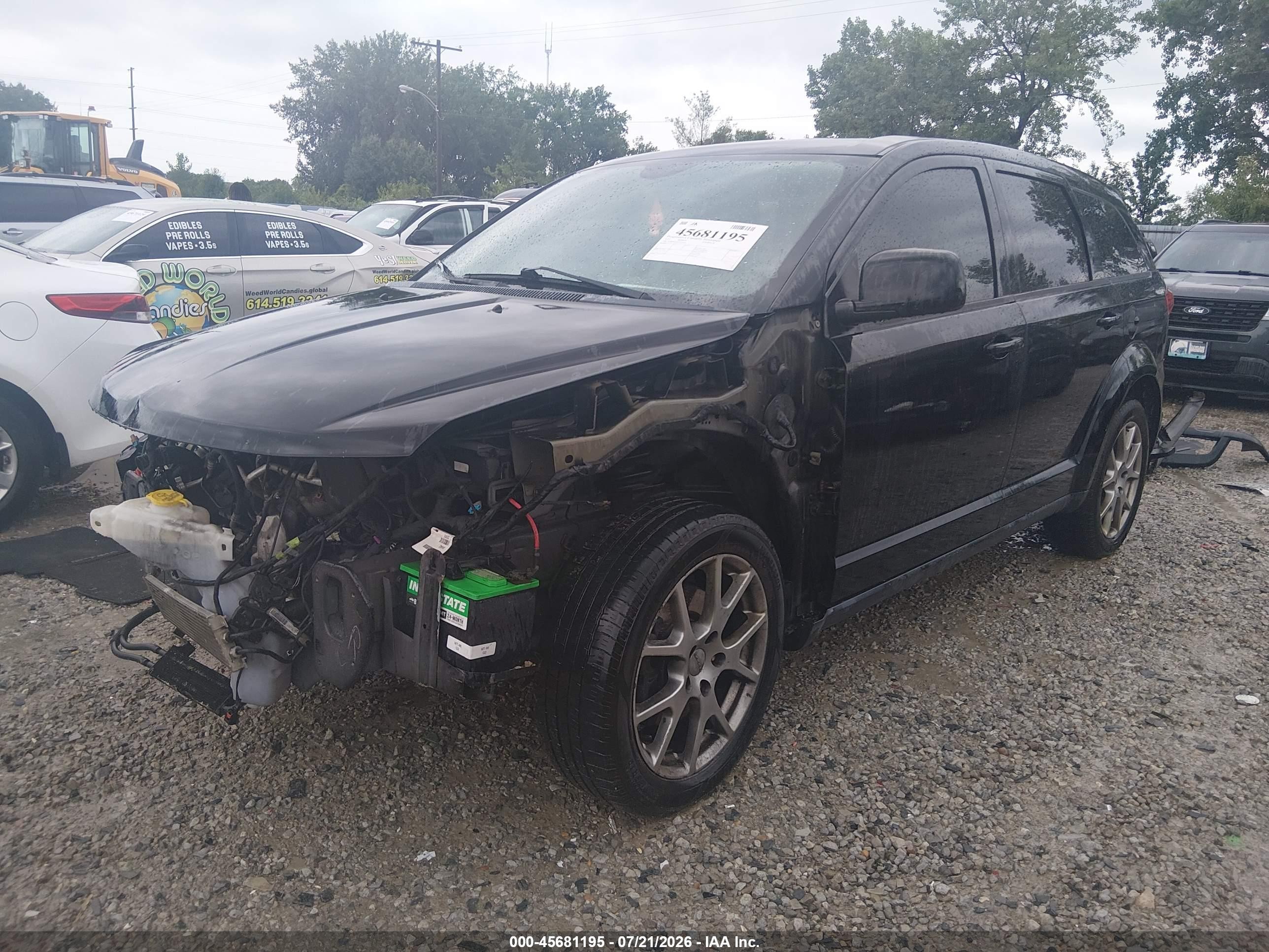 2015 Dodge Journey R/t Черный vin: 3C4PDCEG2FT753289