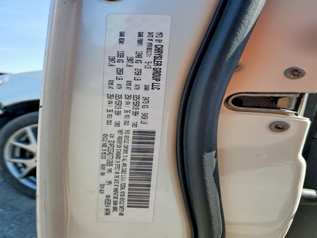 2013 Dodge Journey R/t White vin: 3C4PDCEG4DT712028