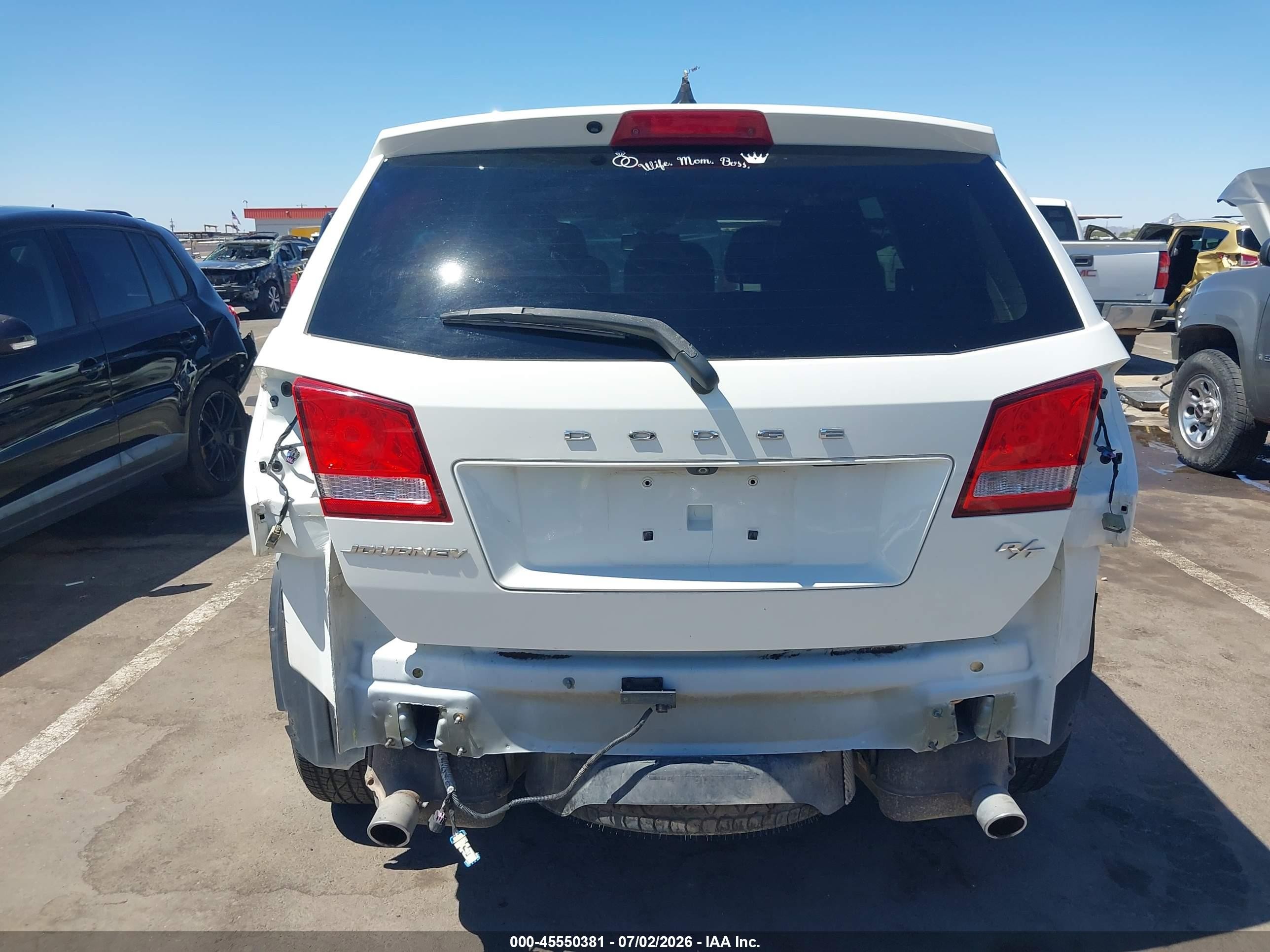 2014 Dodge Journey R/t White vin: 3C4PDCEG4ET152819