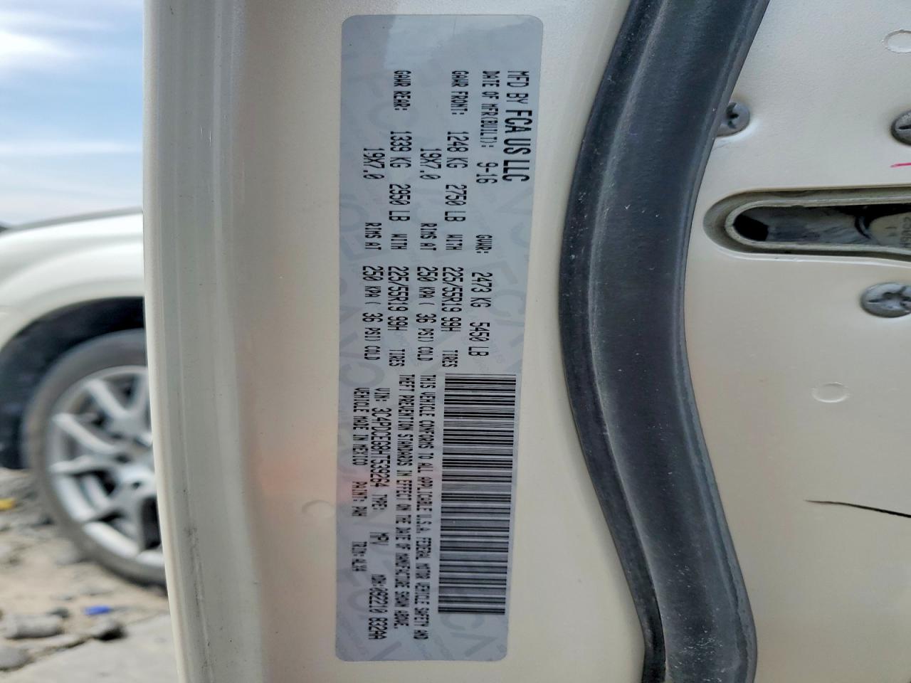2017 Dodge Journey Gt White vin: 3C4PDCEG8HT539264