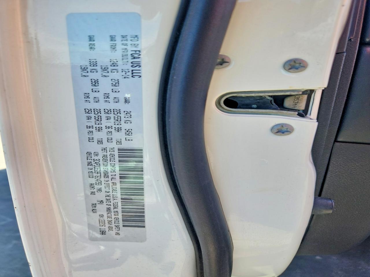 2015 Dodge Journey R White vin: 3C4PDCEG9FT614793