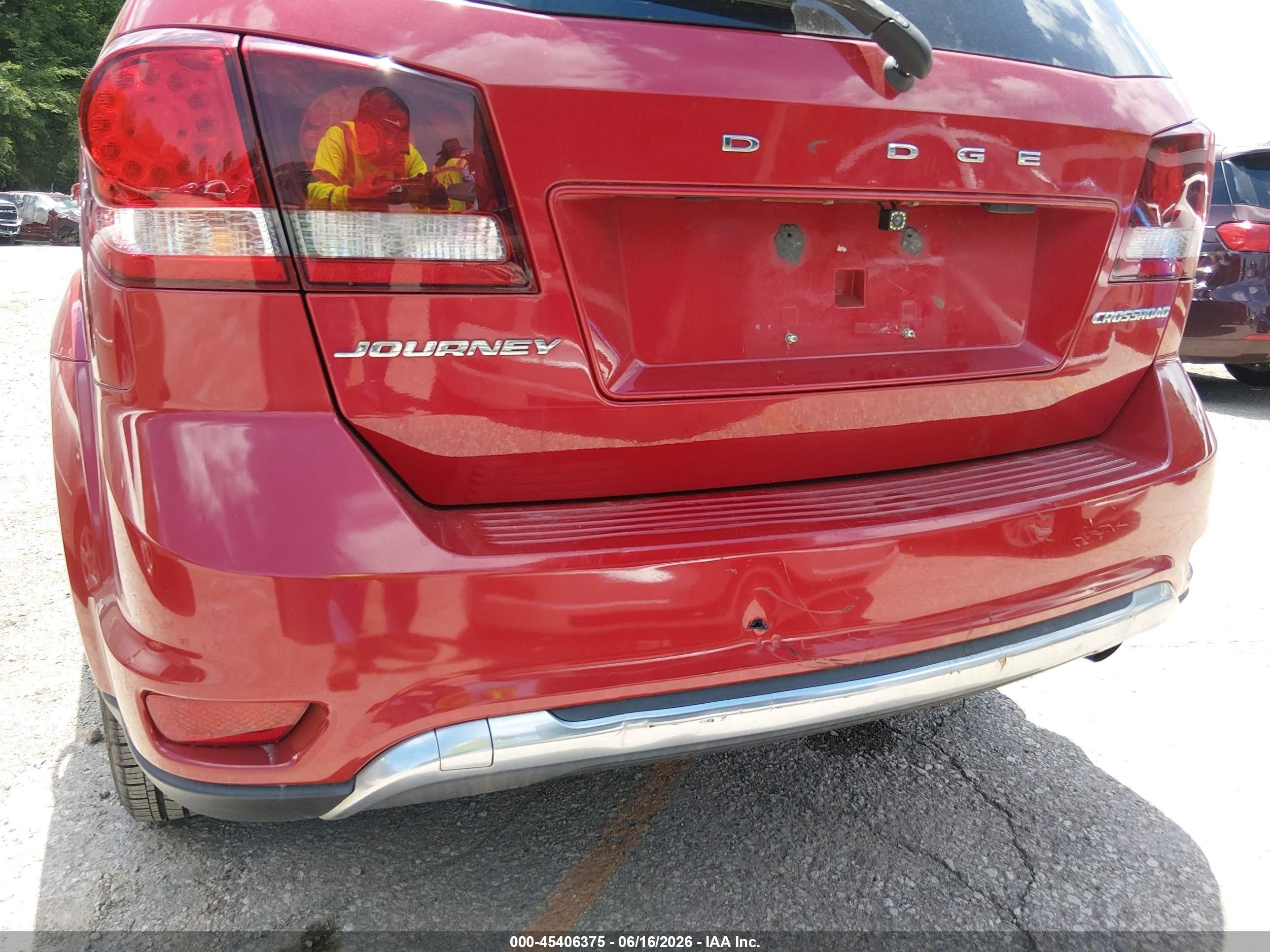 2015 Dodge Journey Crossroad Red vin: 3C4PDCGB0FT698116